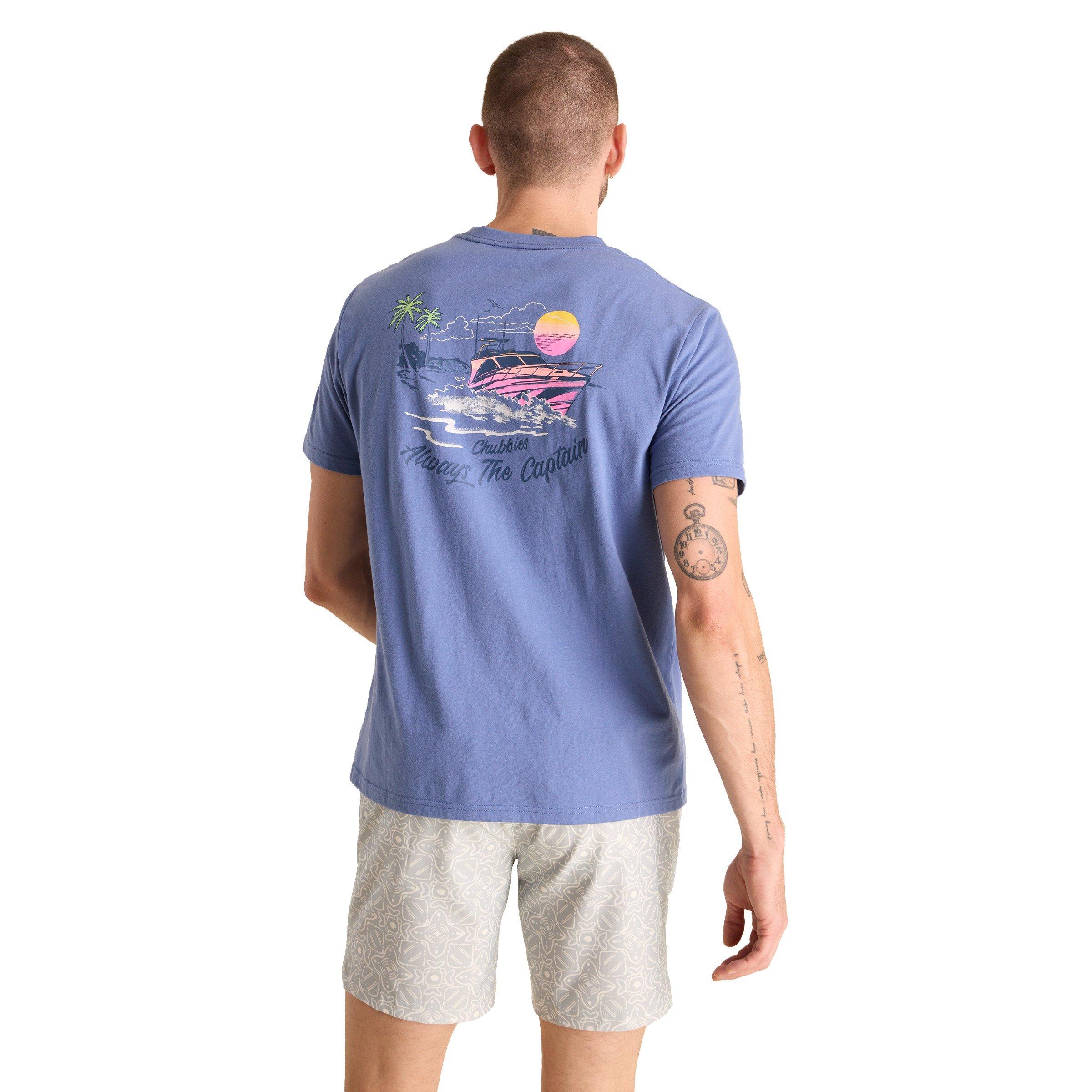Chubbies Men's The Captain's License Tee - Blue - BLUE Thumbnail View 2