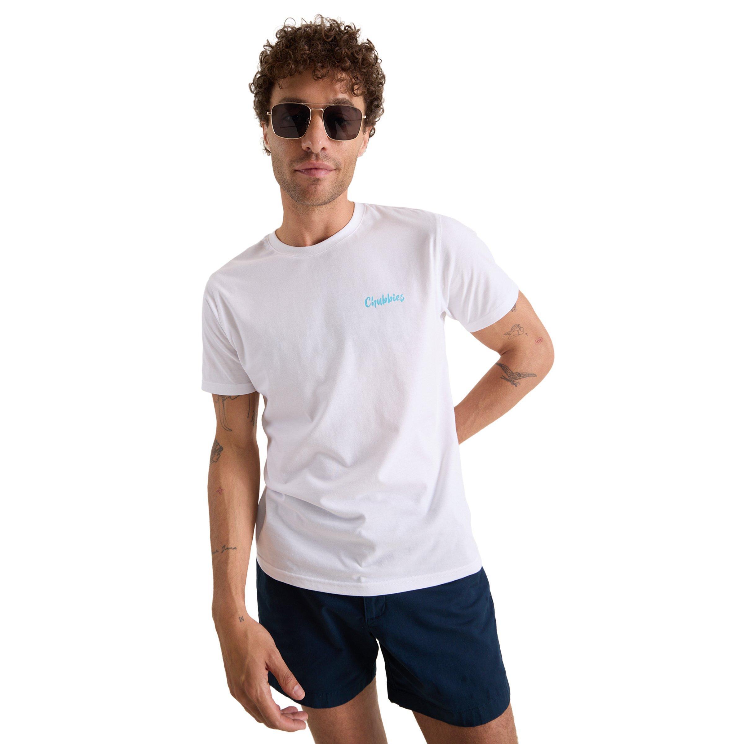 Chubbies Men's The Domingos For Flamingo Tee - White - WHITE Thumbnail View 1