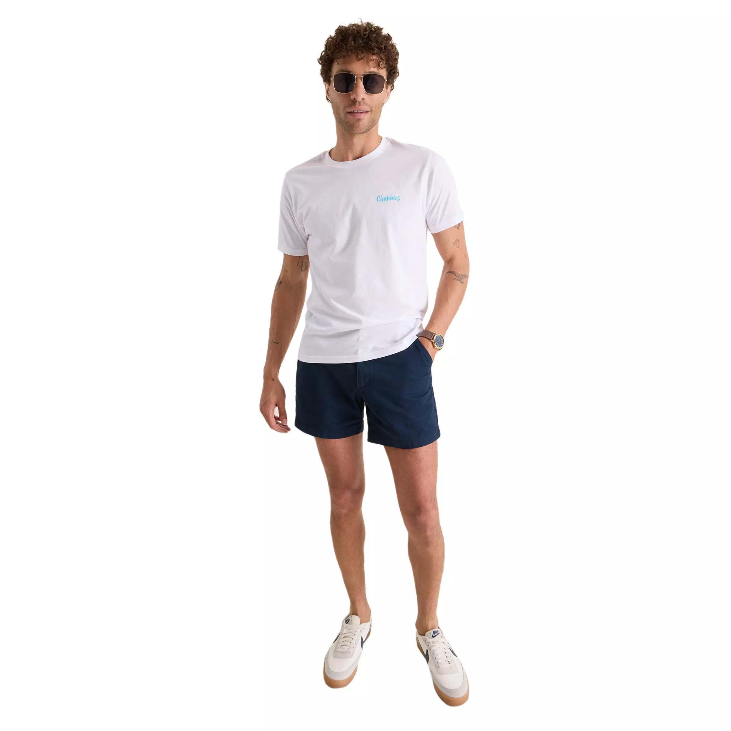 Chubbies Men's The Domingos For Flamingo Tee - White - WHITE
