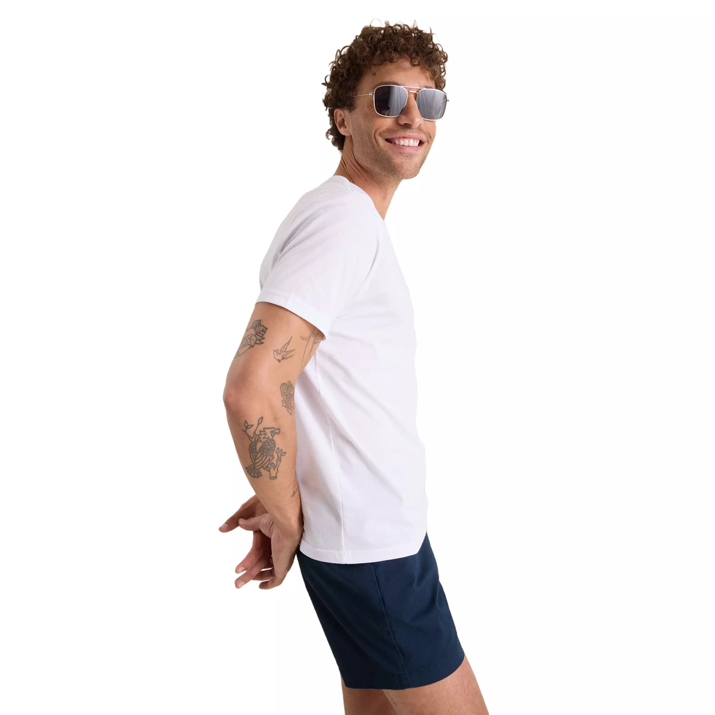 Chubbies Men's The Domingos For Flamingo Tee - White - WHITE