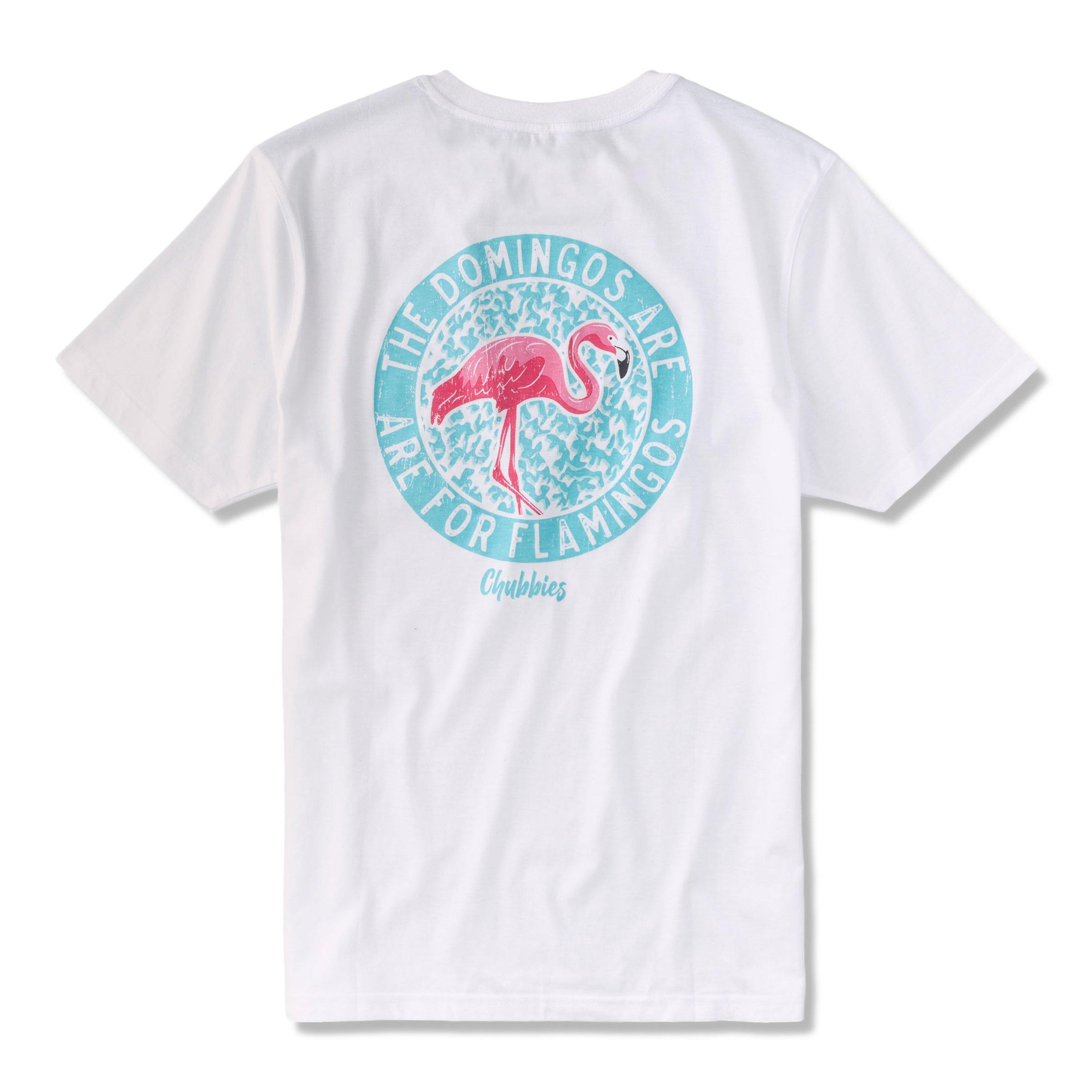 Chubbies Men's The Domingos For Flamingo Tee - White - WHITE Thumbnail View 6