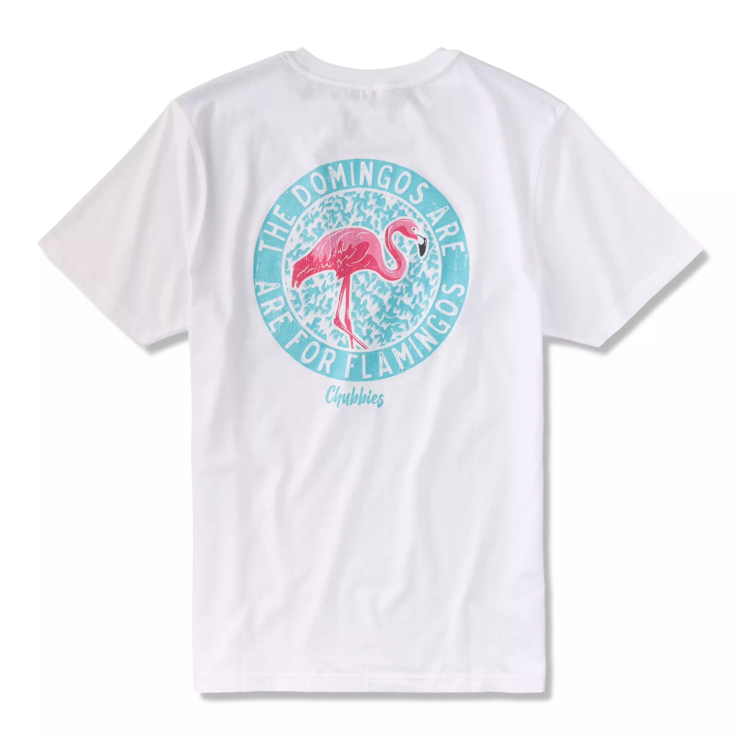 Chubbies Men's The Domingos For Flamingo Tee - White - WHITE