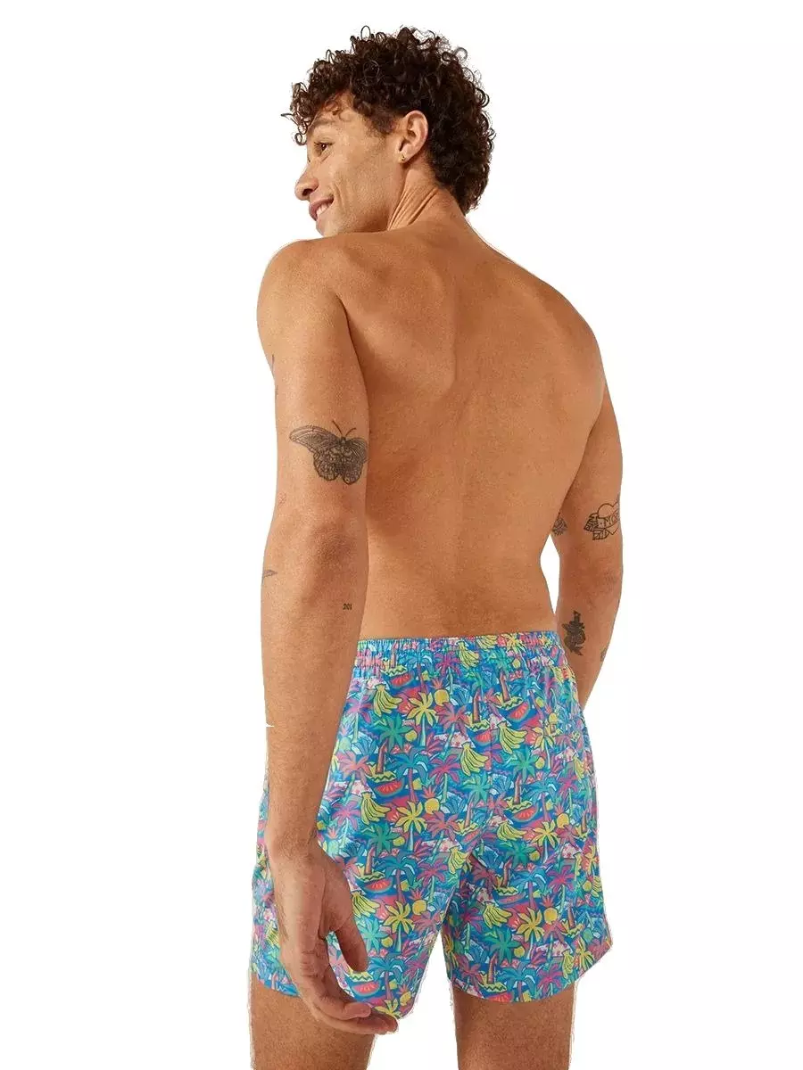 Chubbies Men's The Tropical Bunches 5.5 Inch Lined Shorts - BLUE
