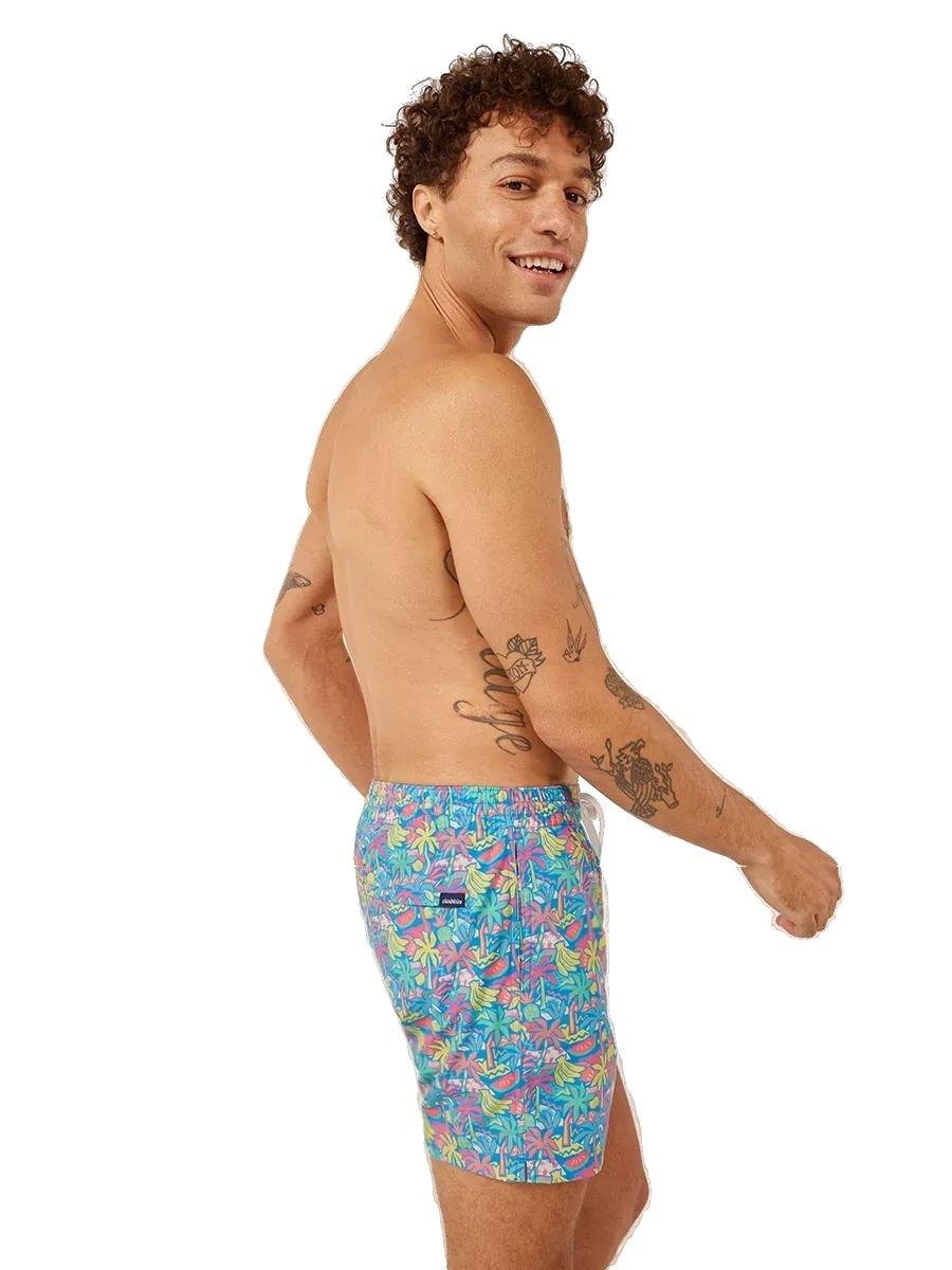 Chubbies Men's The Tropical Bunches 5.5 Inch Lined Shorts - BLUE Thumbnail View 3