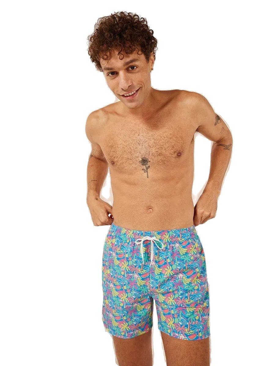 Chubbies Men's The Tropical Bunches 5.5 Inch Lined Shorts - BLUE Thumbnail View 4