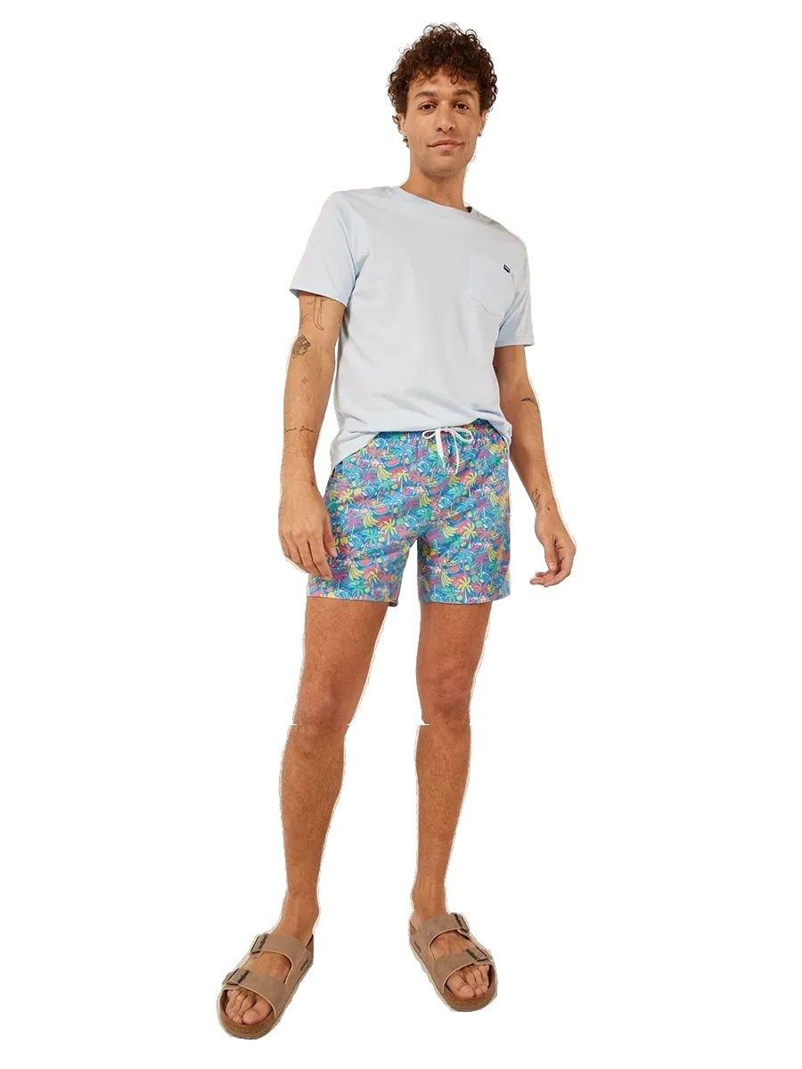 Chubbies Men's The Tropical Bunches 5.5 Inch Lined Shorts - BLUE Thumbnail View 5