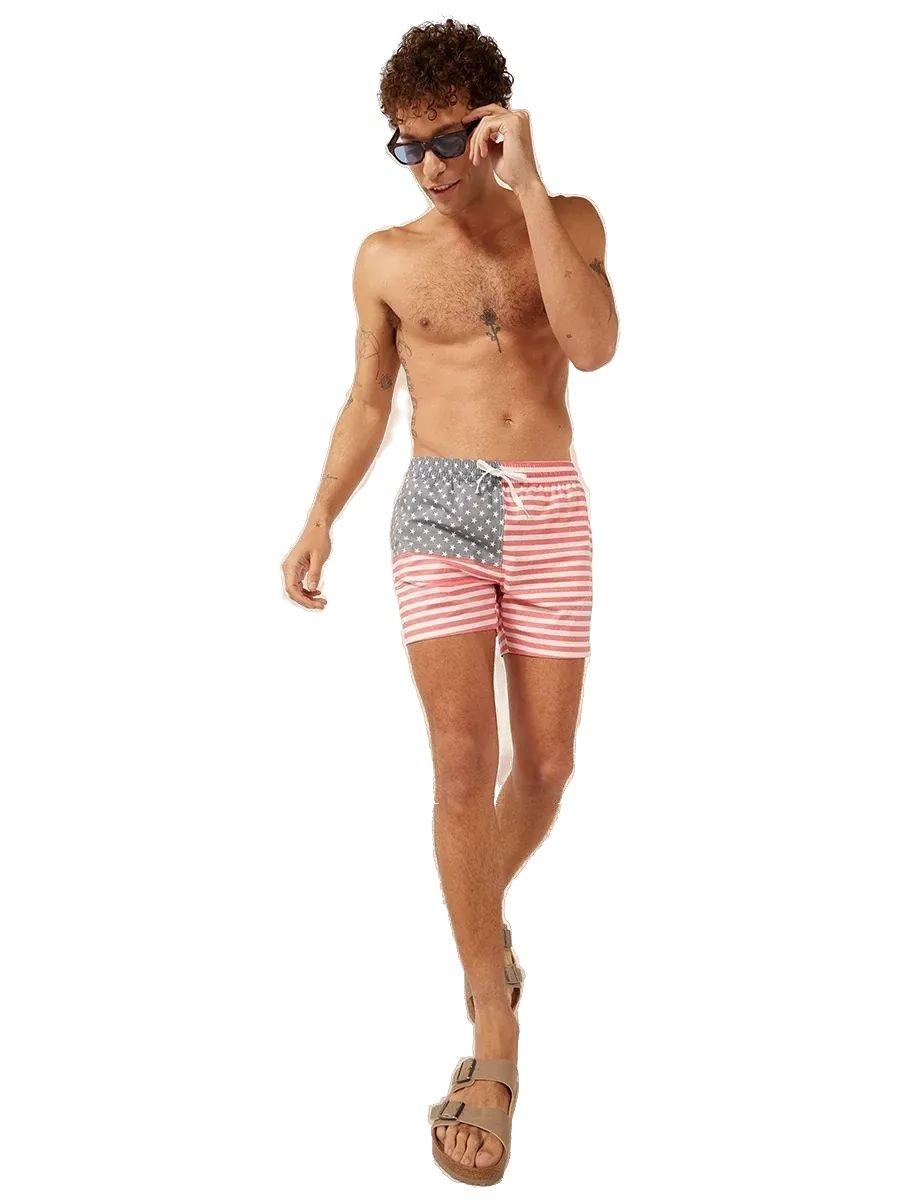 Chubbies Men's The Mericas 5.5 Inch Shorts - RED/WHITE/BLUE Thumbnail View 5