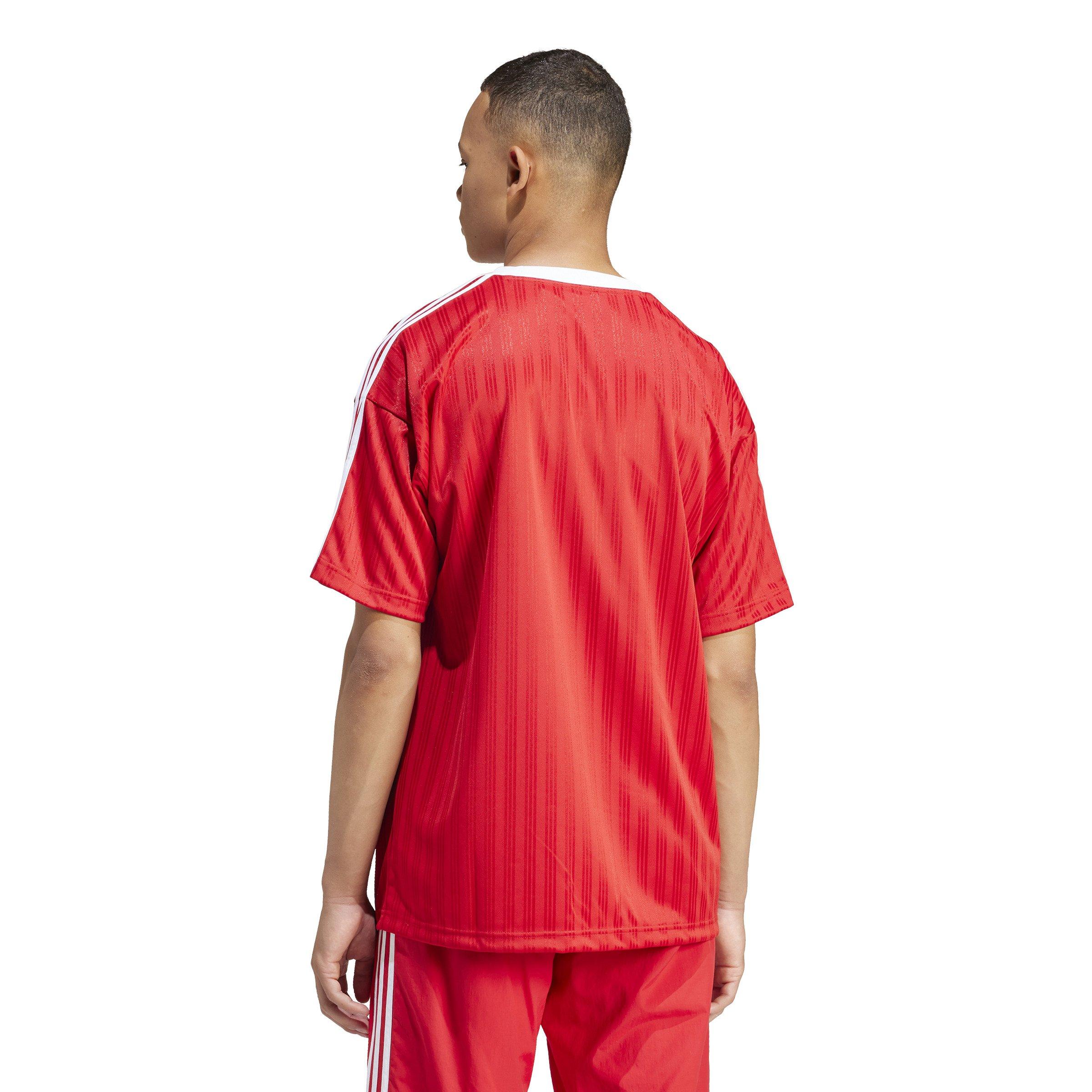 adidas Men's Adicolor Poly Tee - Red - RED/WHITE Thumbnail View 2