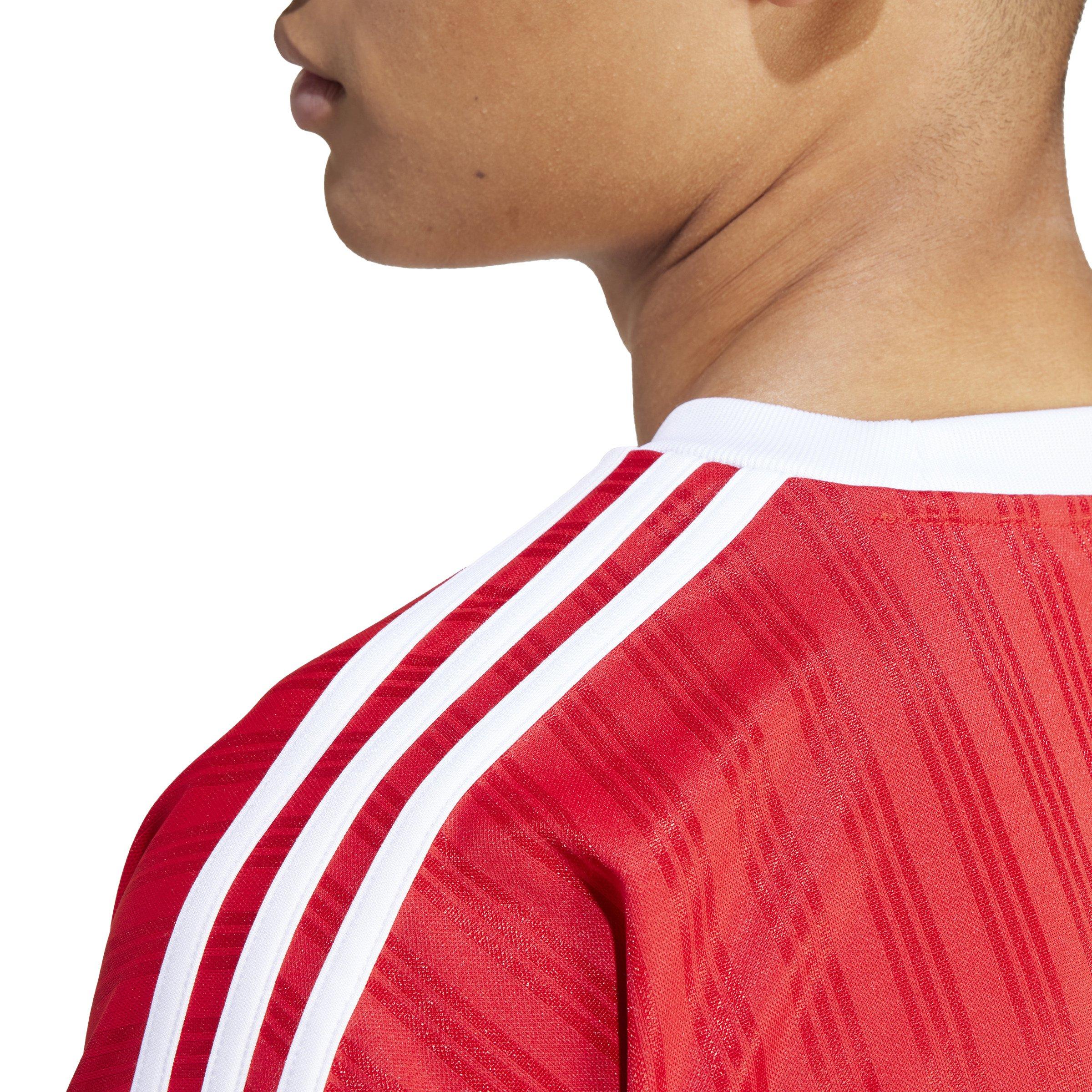 adidas Men's Adicolor Poly Tee - Red - RED/WHITE Thumbnail View 6