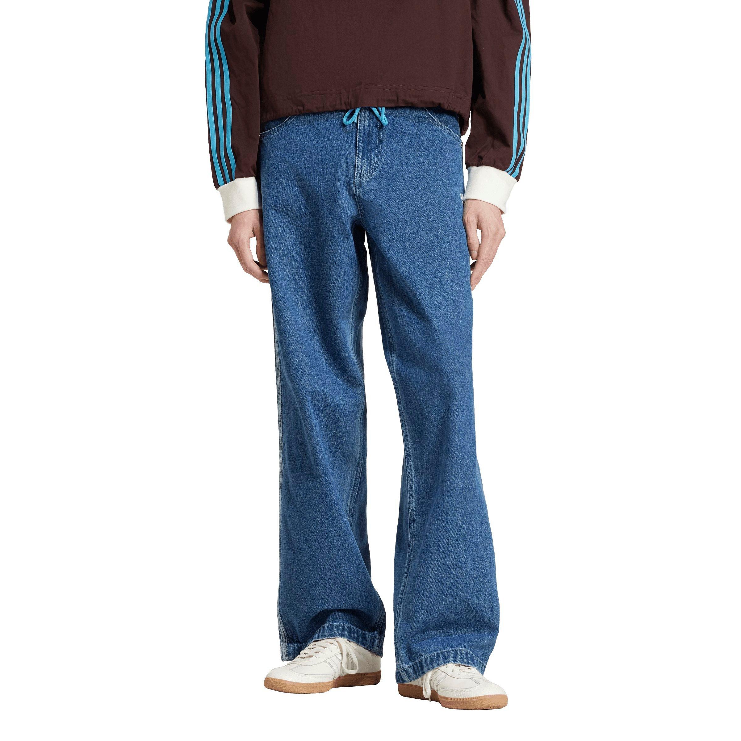 adidas Originals Men's Adicolor Denim Firebird Joggers - BLUE Thumbnail View 1