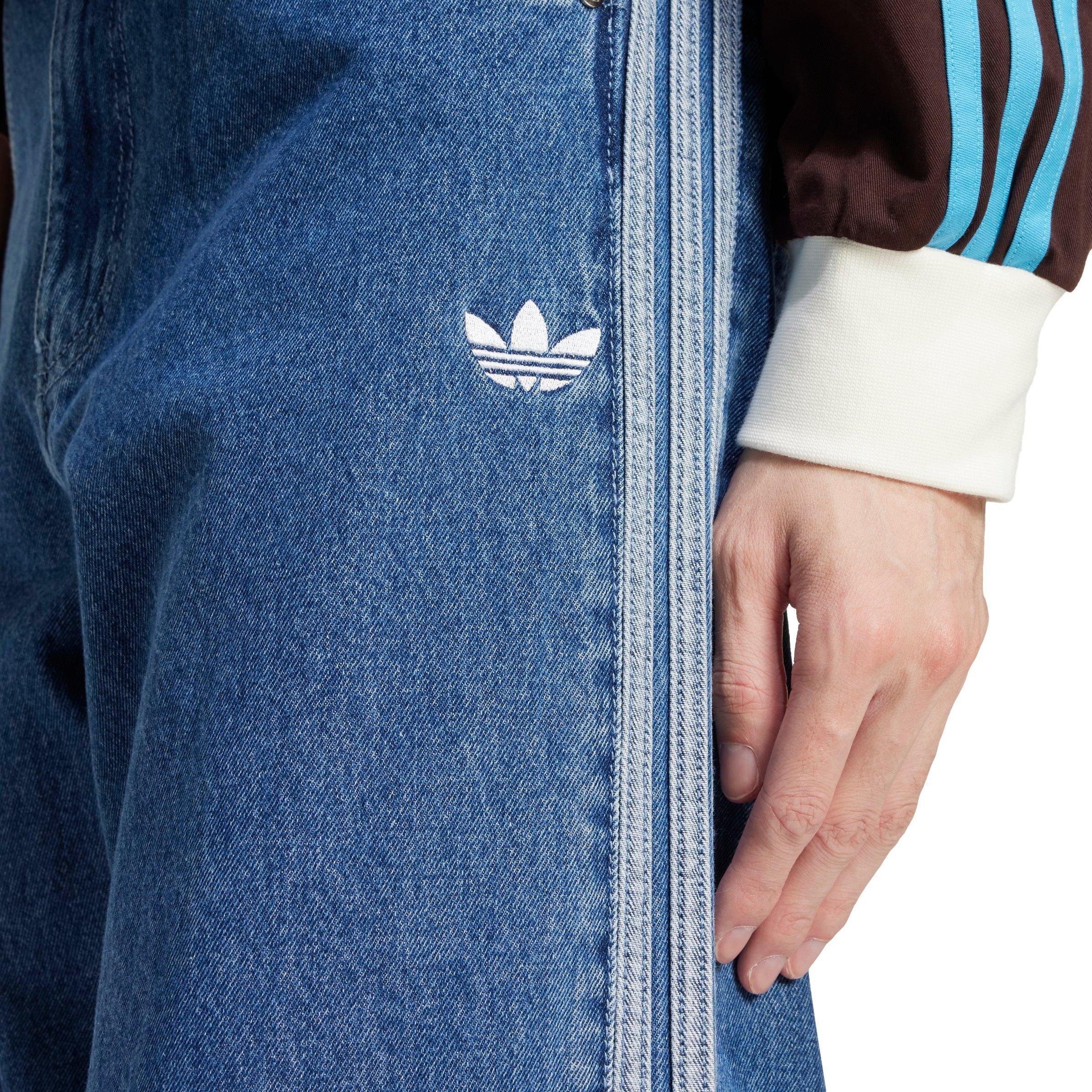 adidas Originals Men's Adicolor Denim Firebird Joggers - BLUE Thumbnail View 4