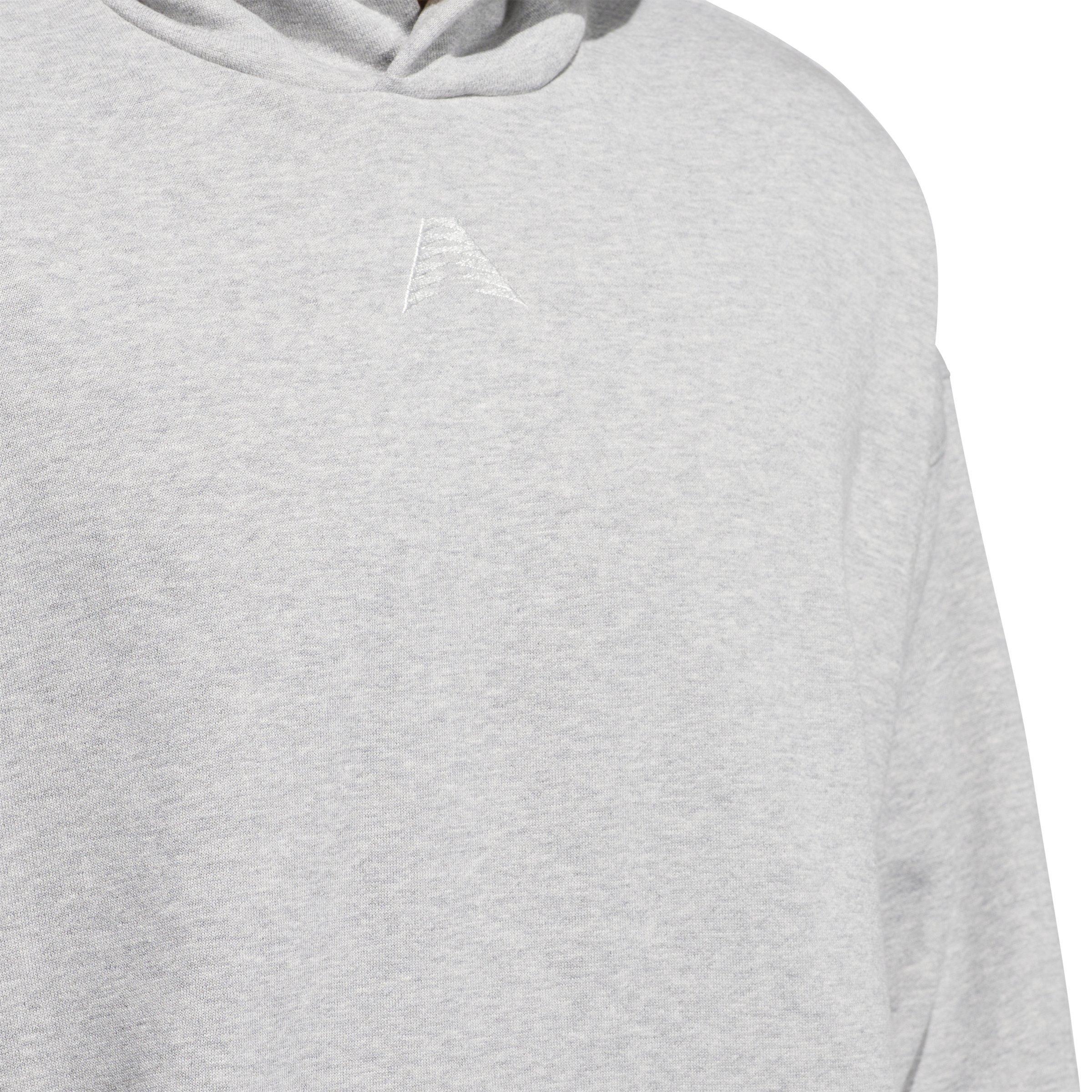 adidas Men's Anthony Edwards Seasonal Graphic Pullover Hoodie - GREY Thumbnail View 3