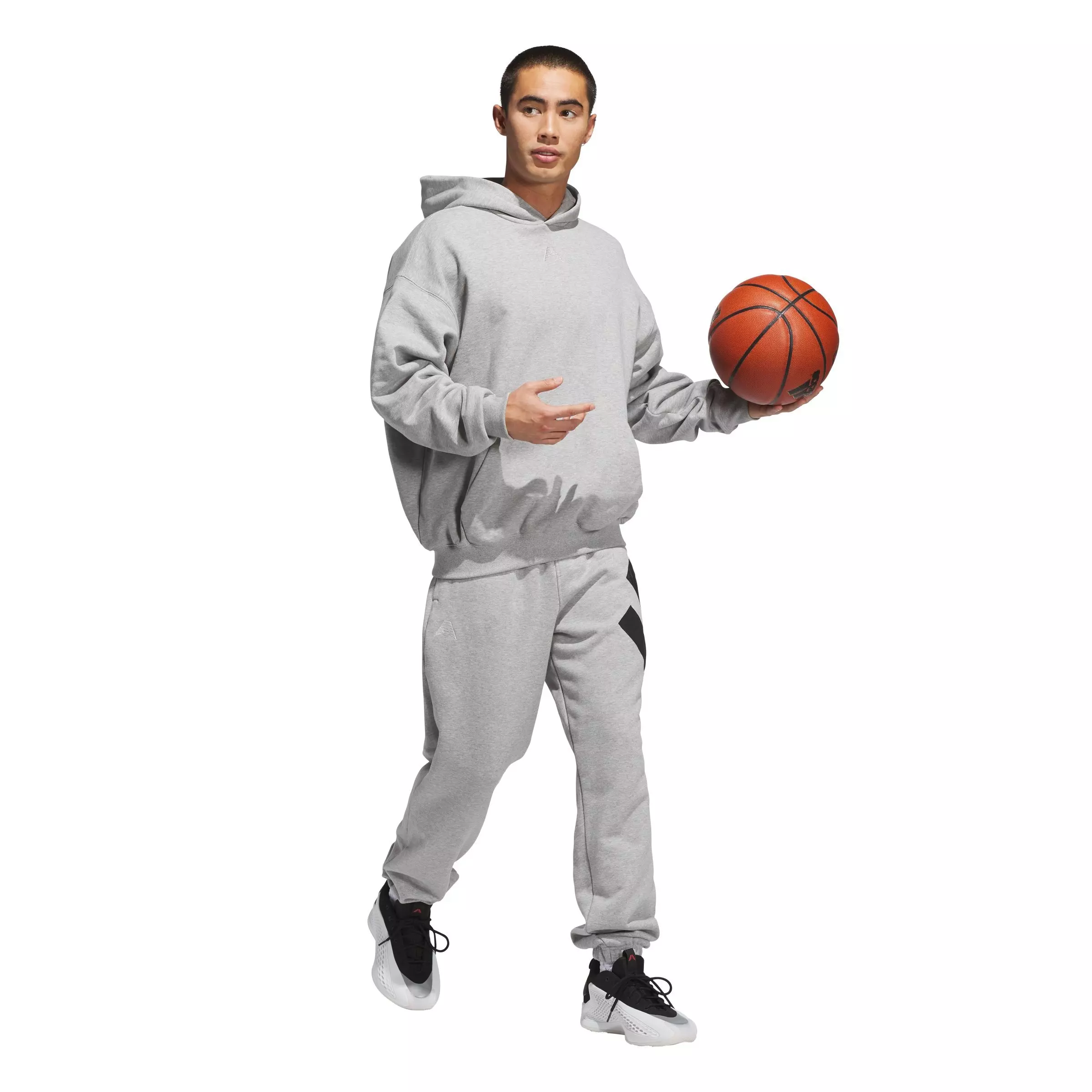 adidas Men's Anthony Edwards Seasonal Graphic Pullover Hoodie - GREY