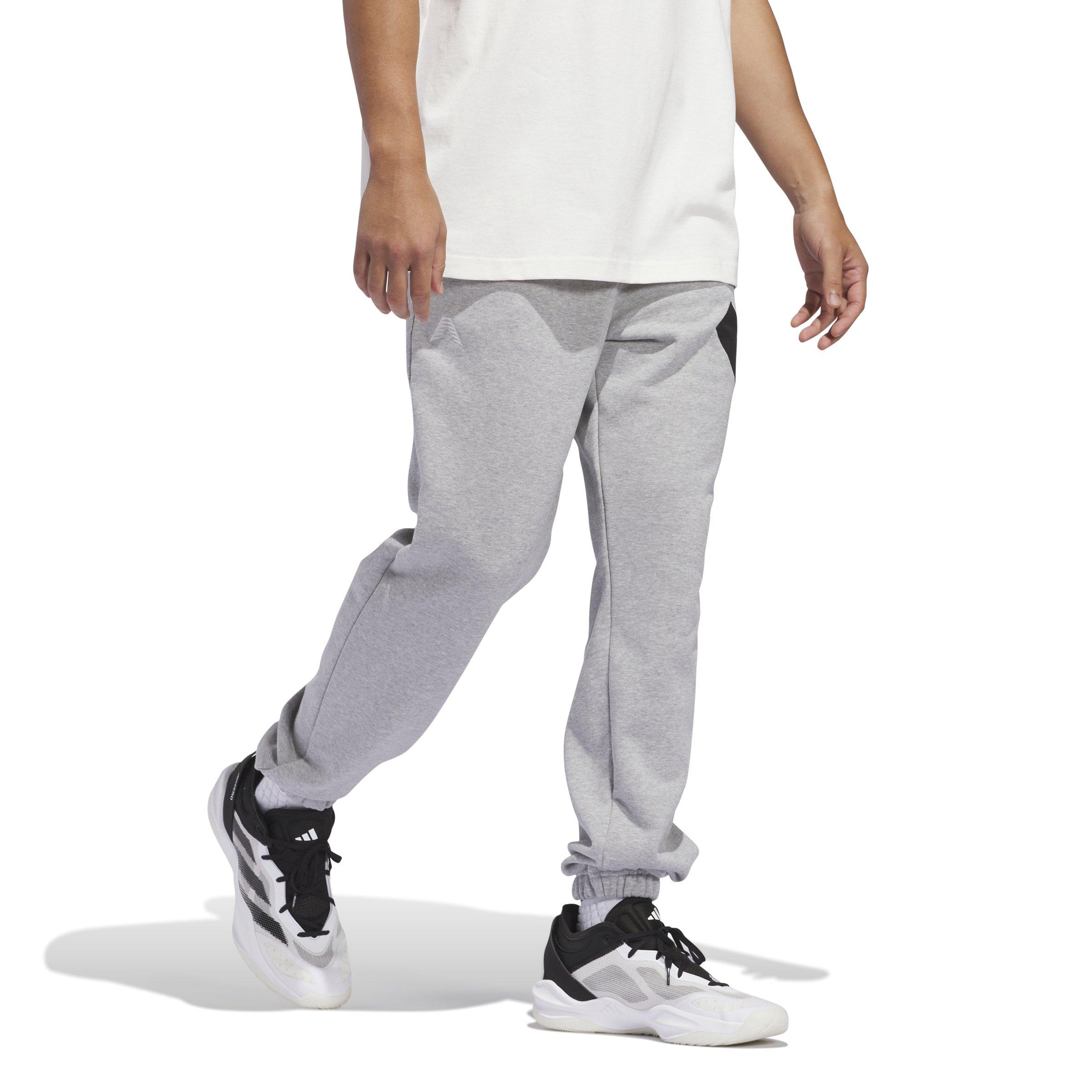 adidas Men's Anthony Edwards Foundation Fleece Track Pants - GREY Thumbnail View 5
