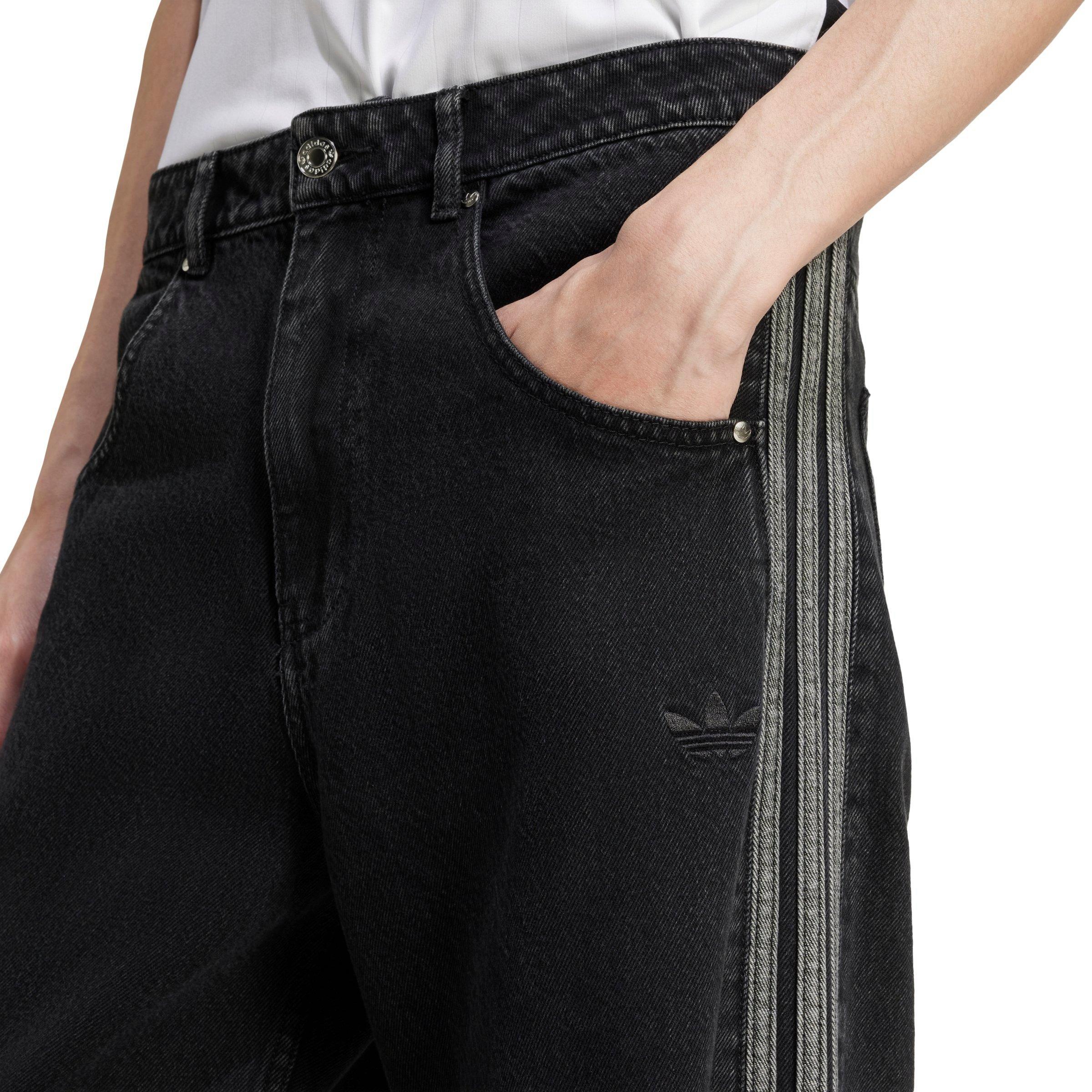 adidas Originals Men's Denim Firebird Joggers - BLACK Thumbnail View 3