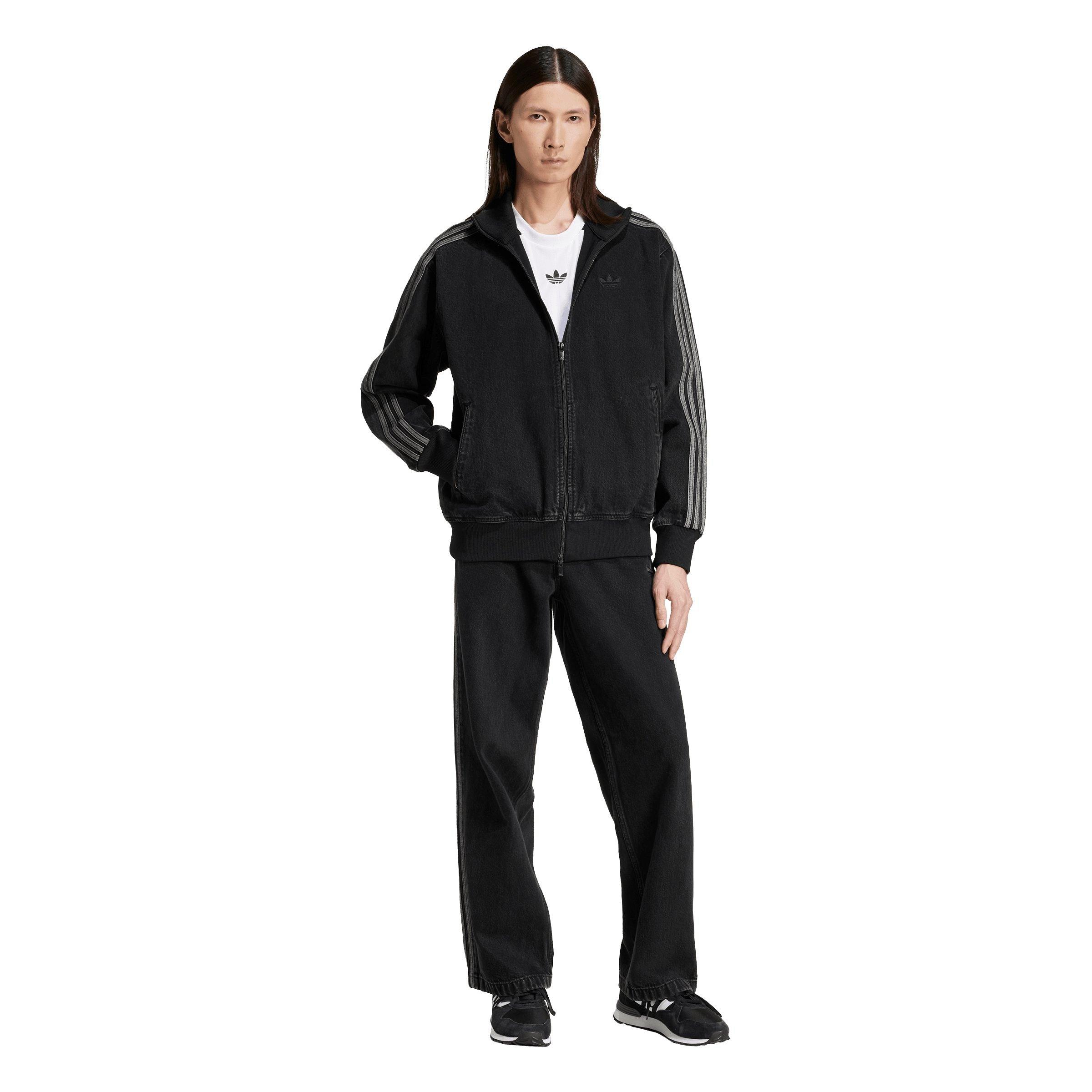 adidas Originals Men's Denim Firebird Joggers - BLACK Thumbnail View 5