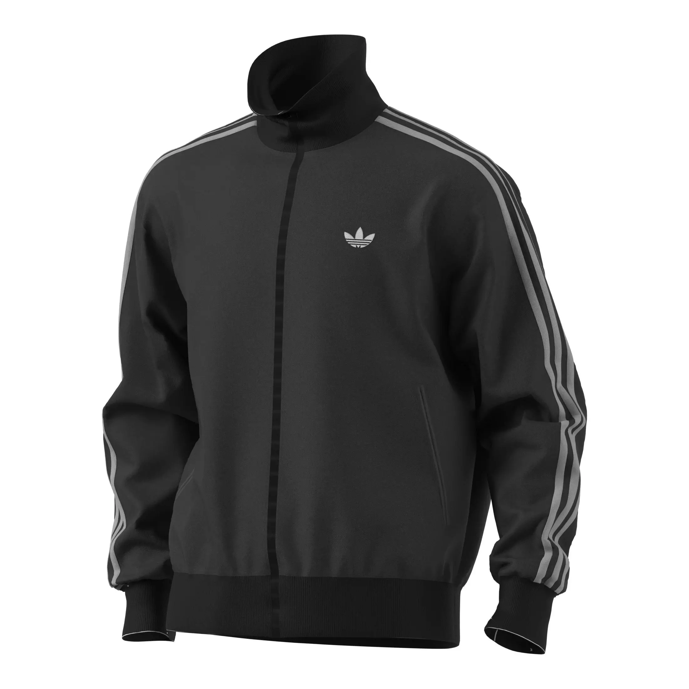 adidas Originals Men's Adicolor Denim Firebird Track Jacket - BLACK