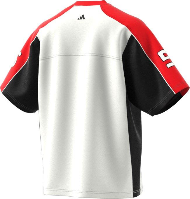 Tシャツ・カットソー adidas Anthony Edwards Short Sleeve Jersey Cloud White Red B adidas Anthony Edwards Short Sleeve Jersey Cloud White Red