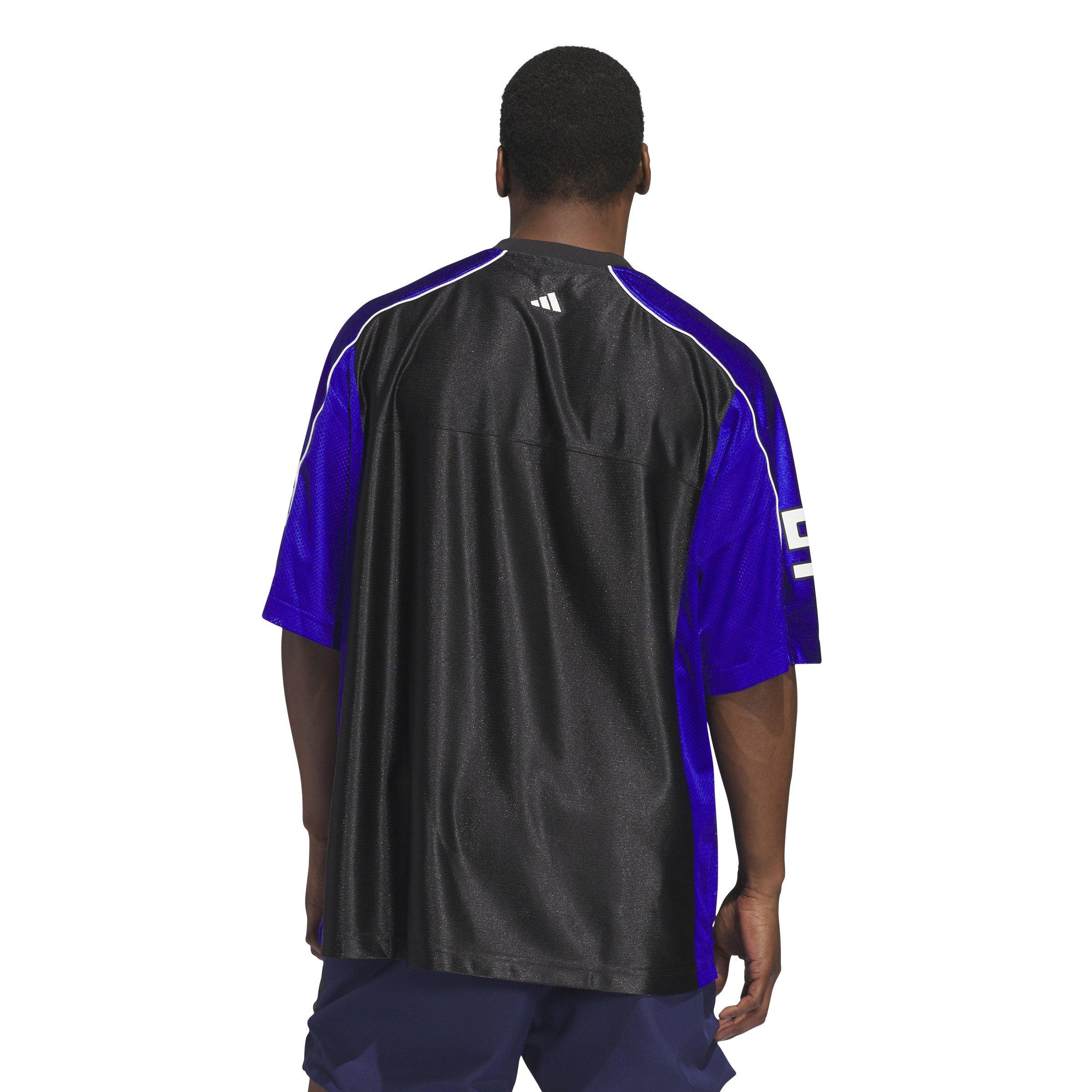 ★★Adairs★★ Anthony Edwards Short Sleeve Jersey Black JC7 adidas Men's Anthony Edwards Short-Sleeve Jersey-Black/Blue