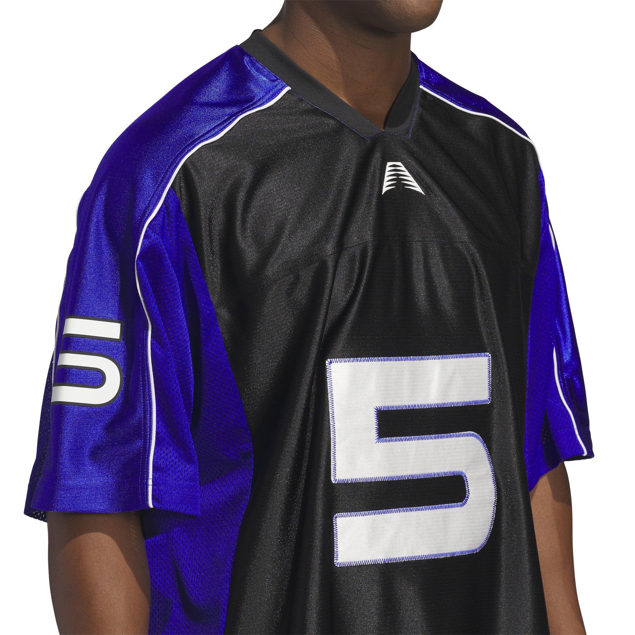 ★★Adairs★★ Anthony Edwards Short Sleeve Jersey Black JC7 adidas Men's Anthony Edwards Short-Sleeve Jersey-Black/Blue
