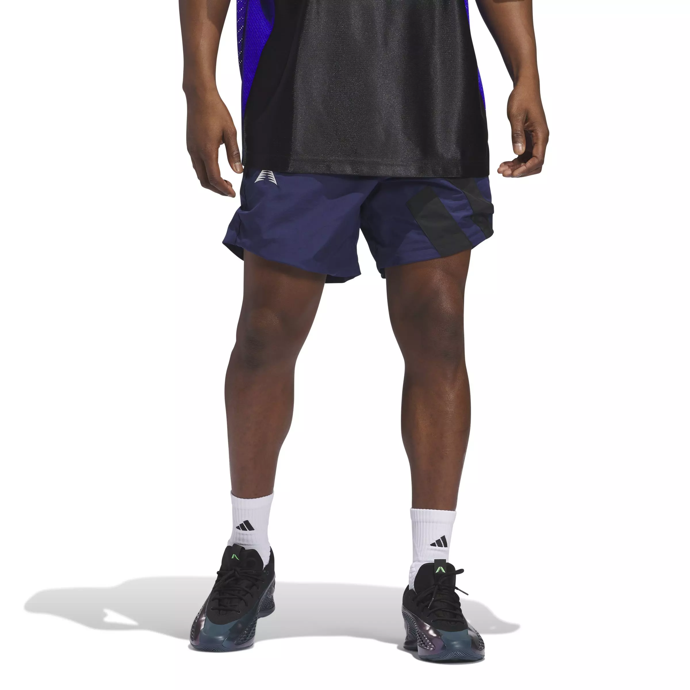 adidas Men's Anthony Edwards Foundation Shorts-Blue - BLUE