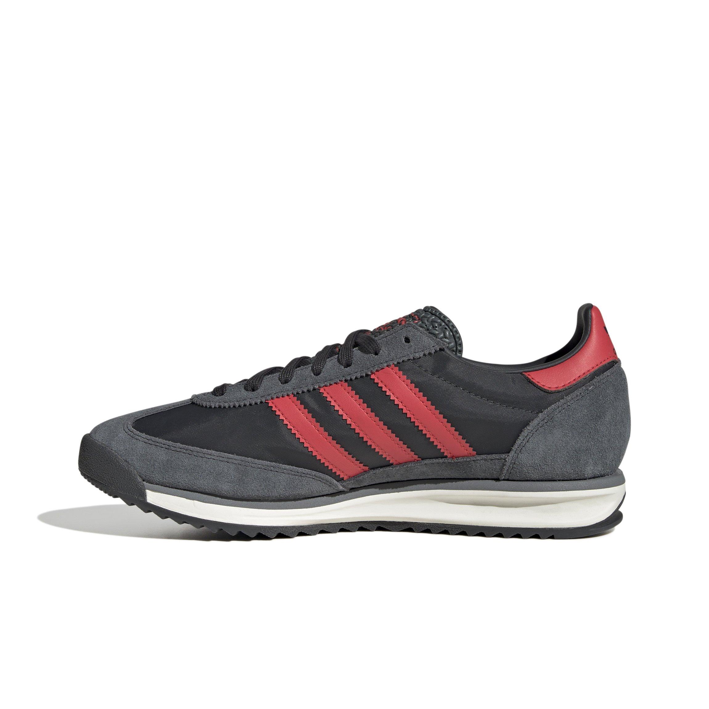 adidas Originals SL 72 "Carbon/Real Coral/Grey Six" Men's Shoe - GREY/RED Thumbnail View 2