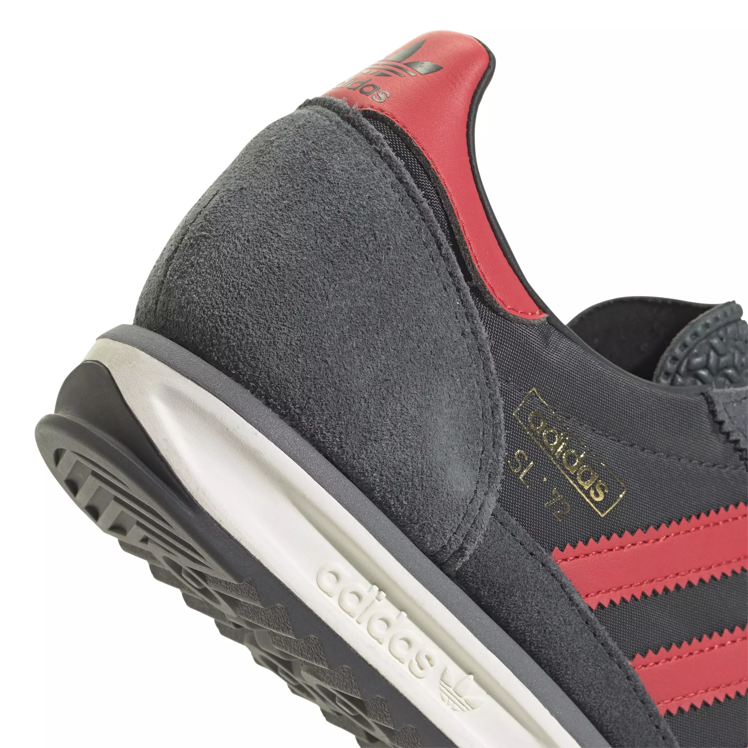 adidas Originals SL 72 "Carbon/Real Coral/Grey Six" Men's Shoe - GREY/RED