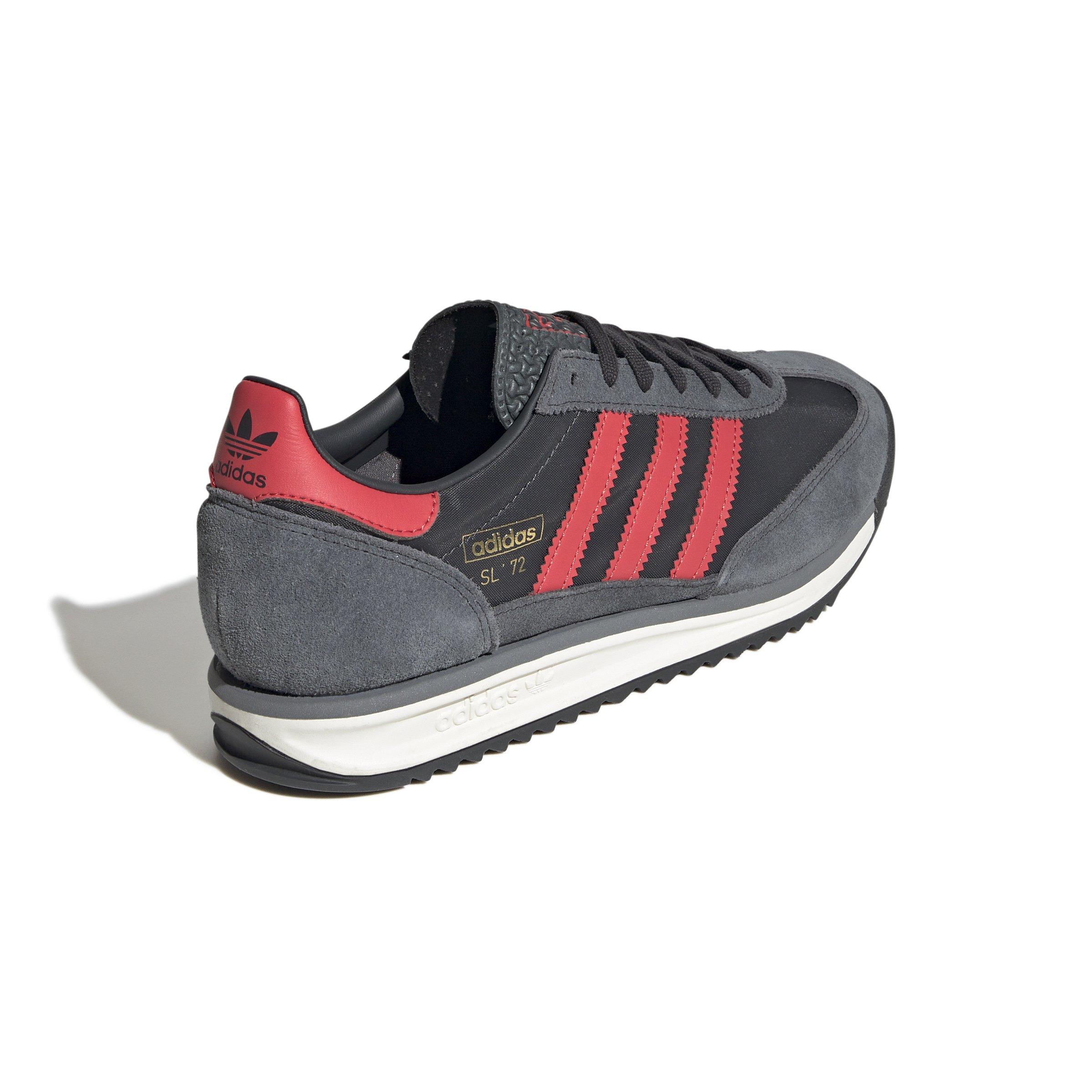 adidas Originals SL 72 "Carbon/Real Coral/Grey Six" Men's Shoe - GREY/RED Thumbnail View 5