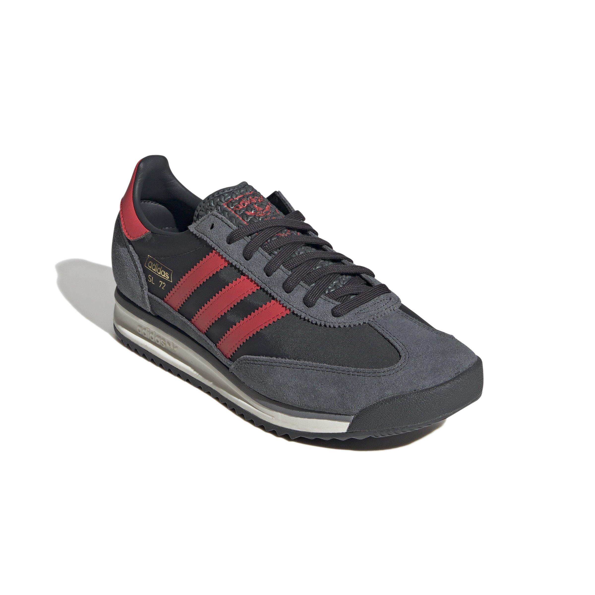 adidas Originals SL 72 "Carbon/Real Coral/Grey Six" Men's Shoe - GREY/RED Thumbnail View 6