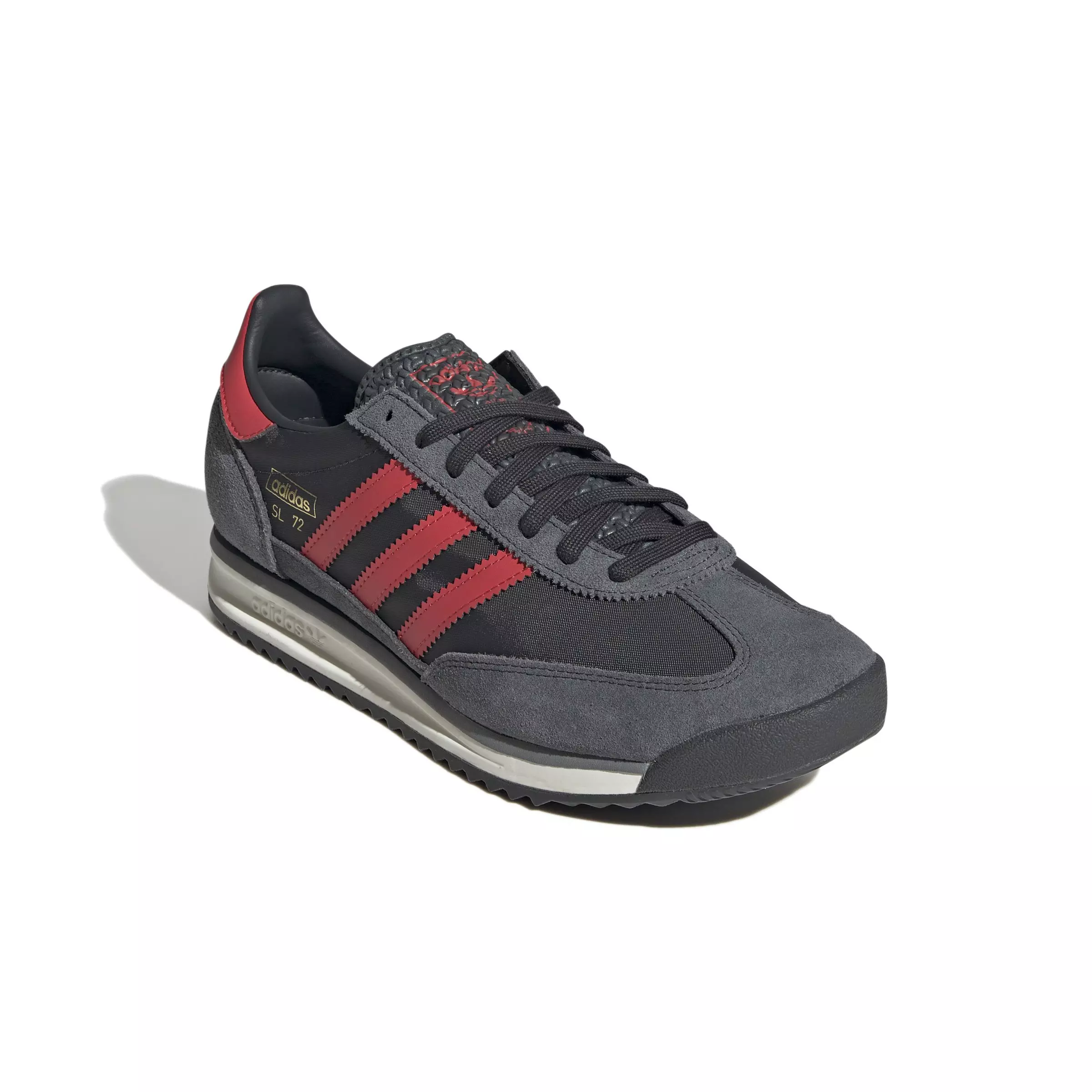 adidas Originals SL 72 "Carbon/Real Coral/Grey Six" Men's Shoe - GREY/RED