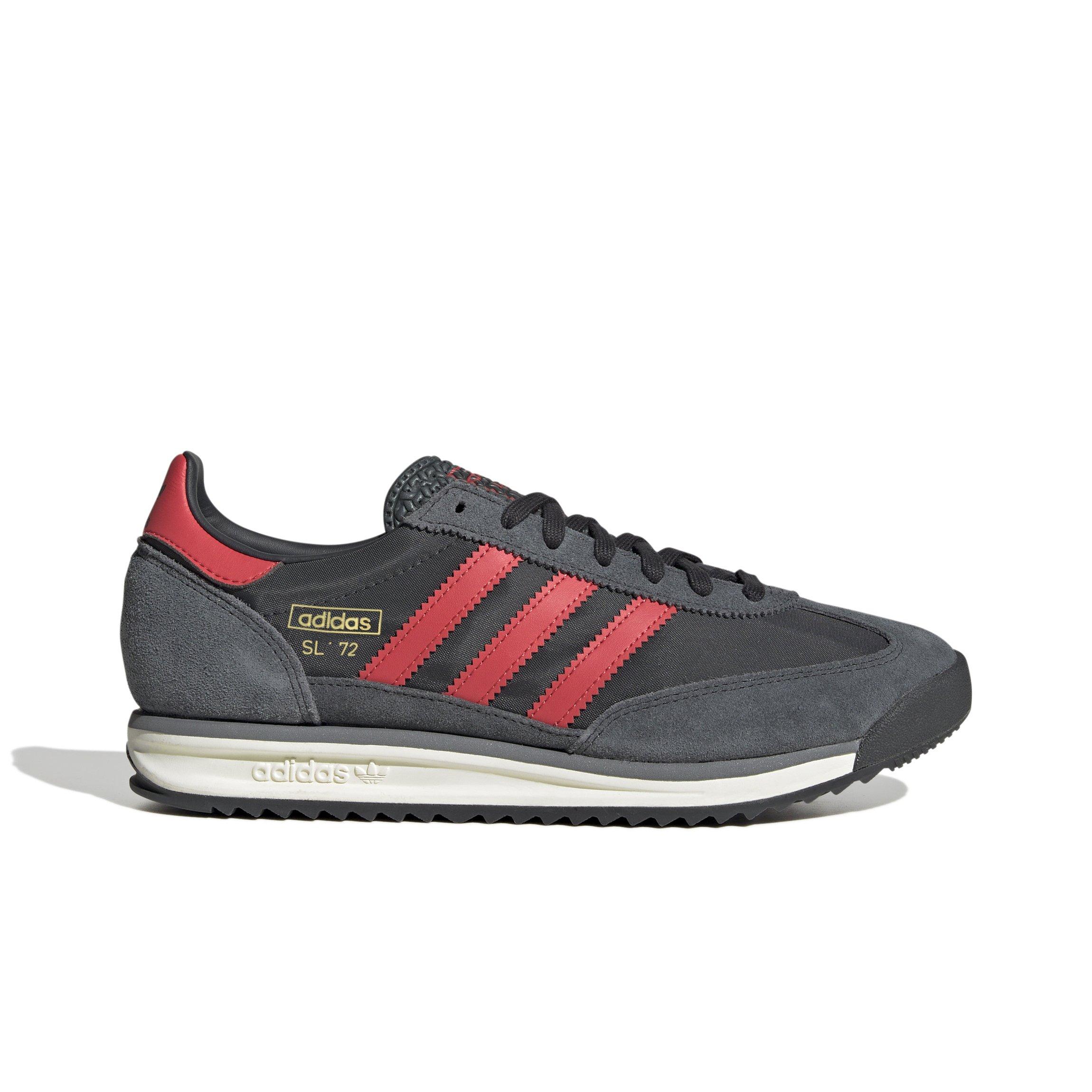 adidas Originals SL 72 "Carbon/Real Coral/Grey Six" Men's Shoe - GREY/RED Thumbnail View 1