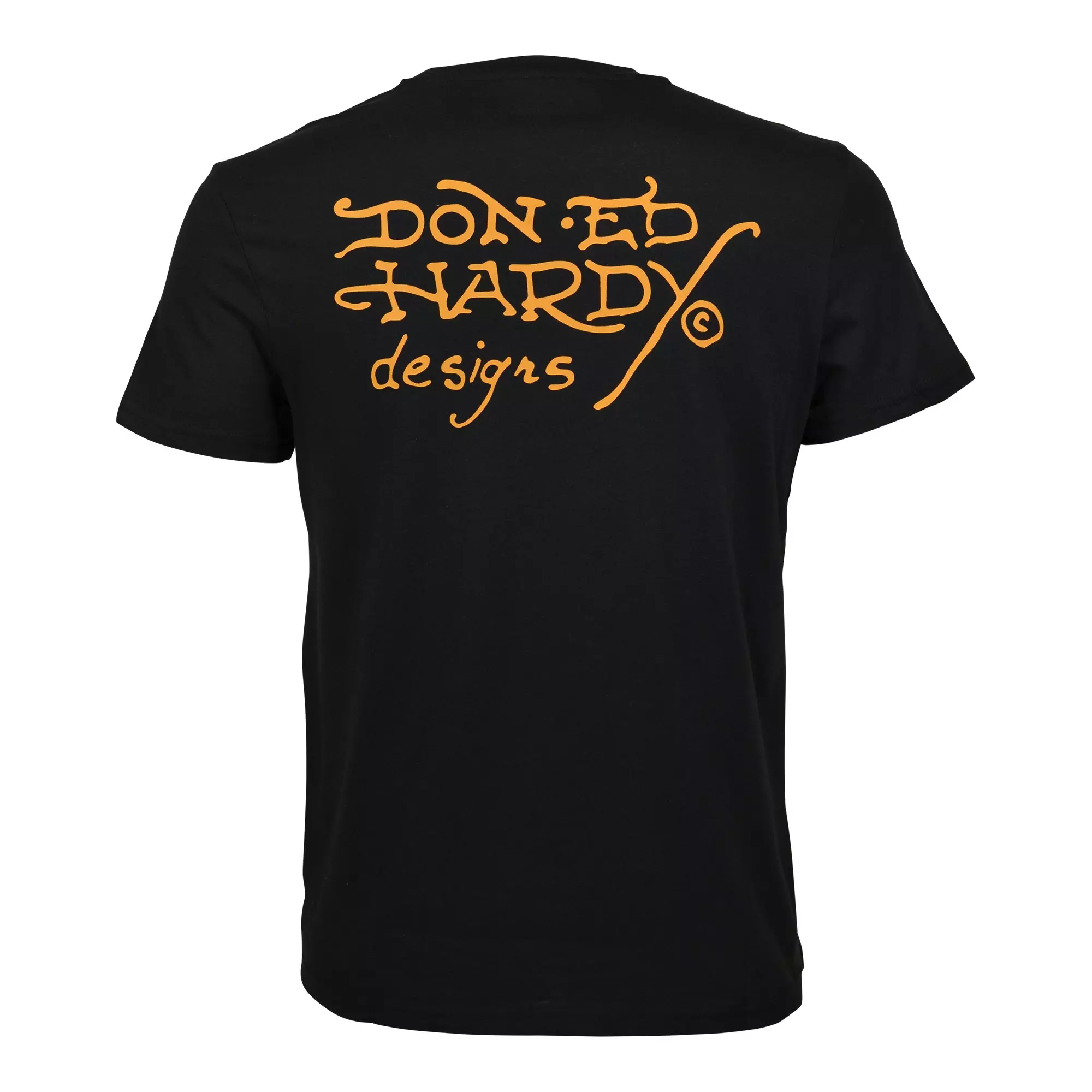 Ed Hardy Men's Rhinestone Skull Tee - Faded Black - BLACK