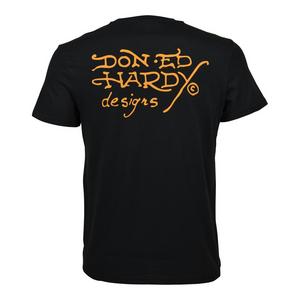 Ed Hardy Men's Rhinestone Skull Tee - Faded Black