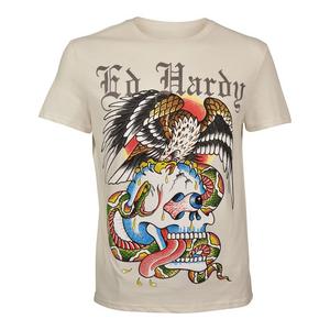 Ed Hardy Men's Rhinestone Battle Skull Tee