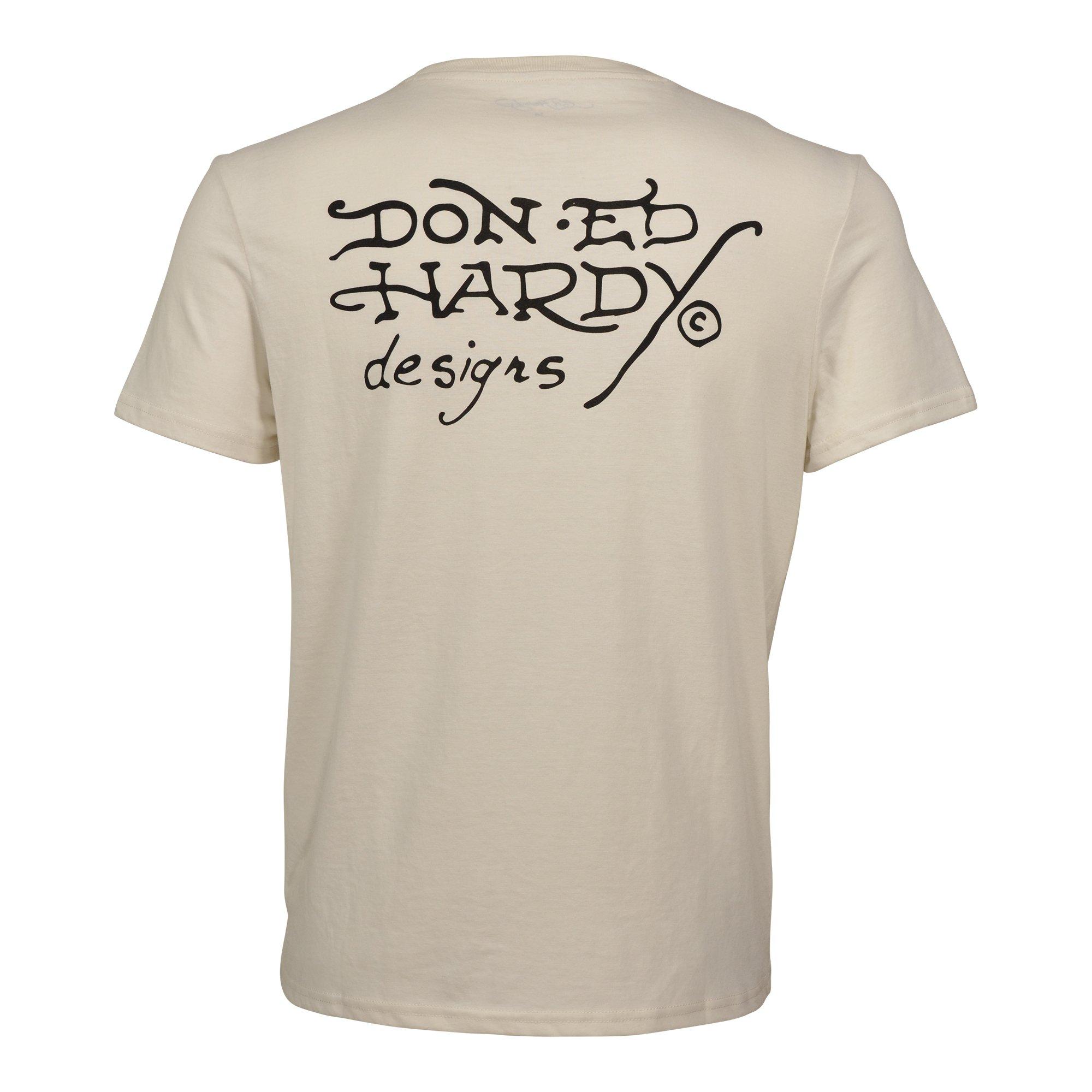 Ed Hardy Men's Rhinestone Battle Skull Tee - STONE Thumbnail View 2