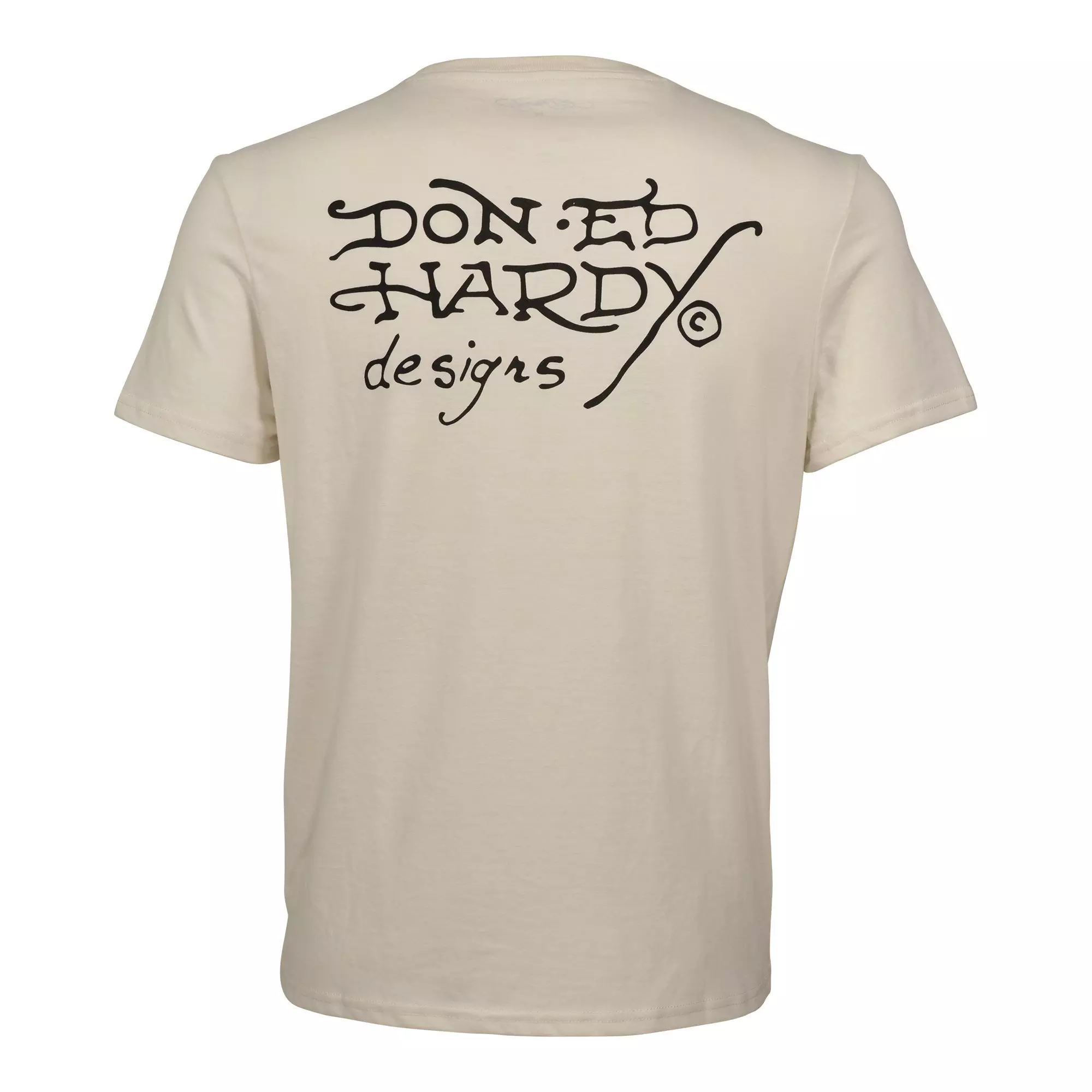 Ed Hardy Men's Rhinestone Battle Skull Tee - STONE