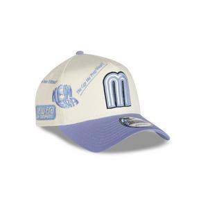 New Era Mexico 9FORTY Anniversary Snapback Hat-Cream/Blue
