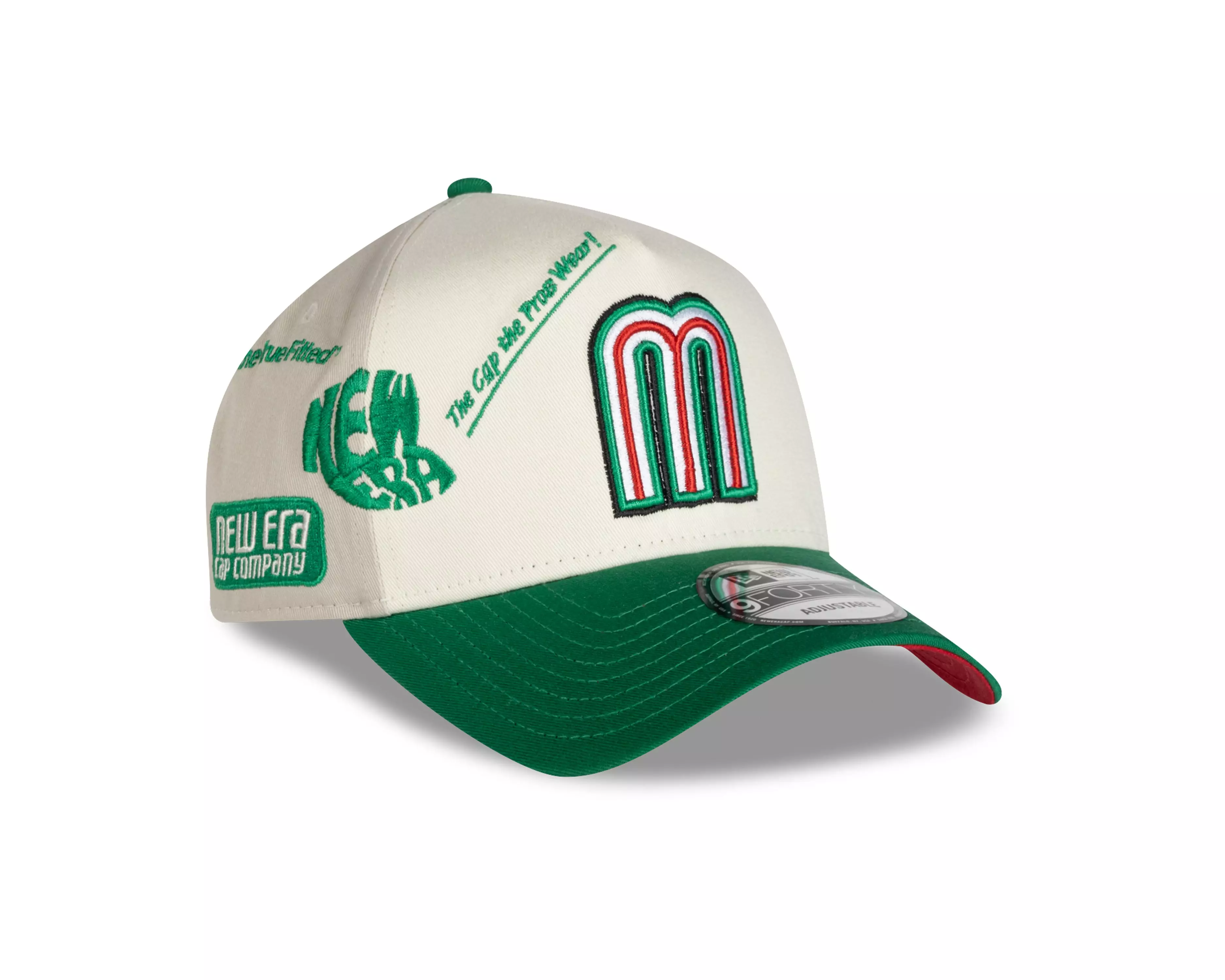 New Era Mexico 9FORTY Anniversary Snapback Hat-Cream/Green