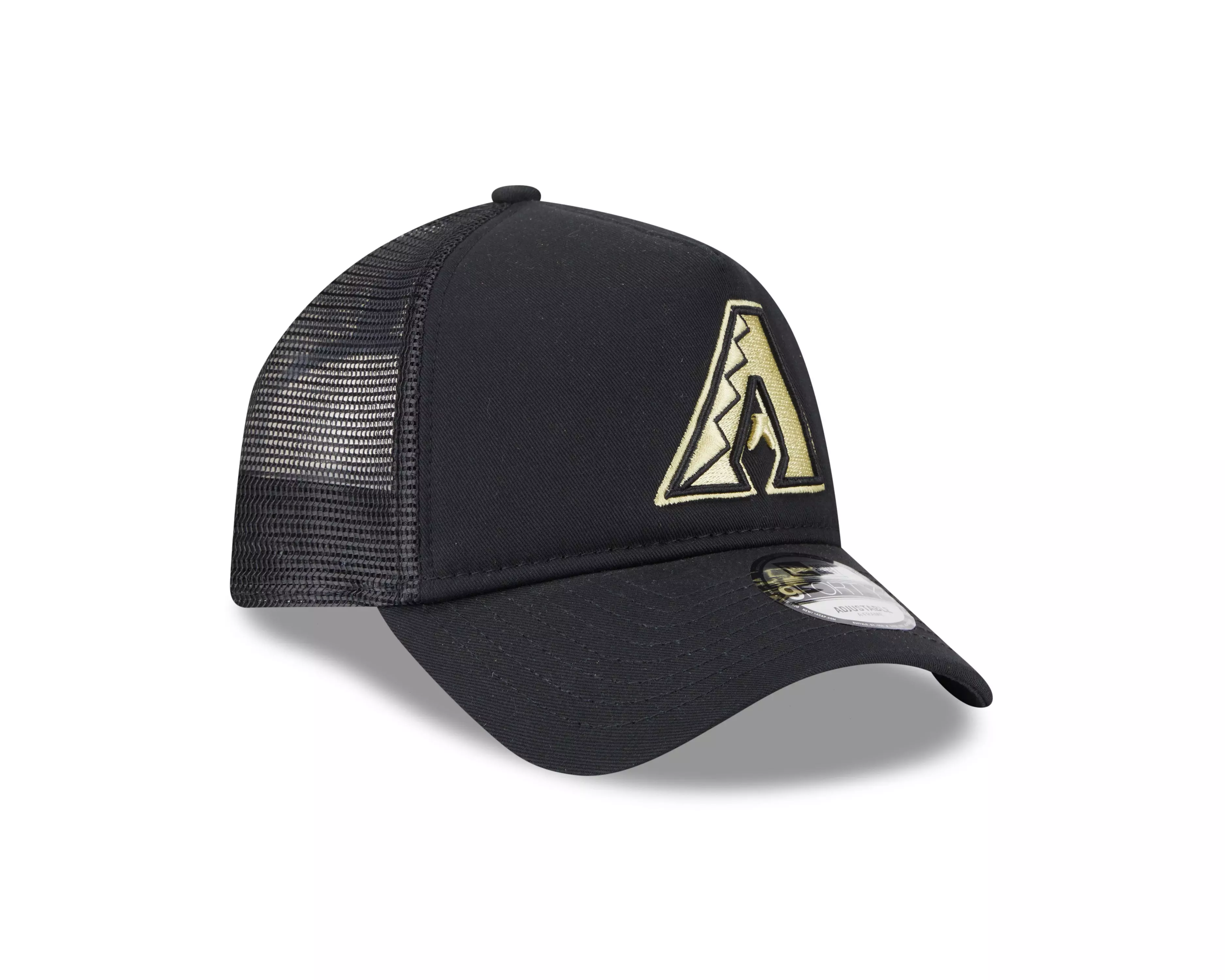New Era Arizona Diamondbacks 9FORTY Trucker Snapback Hat-Black/Cream - BLACK