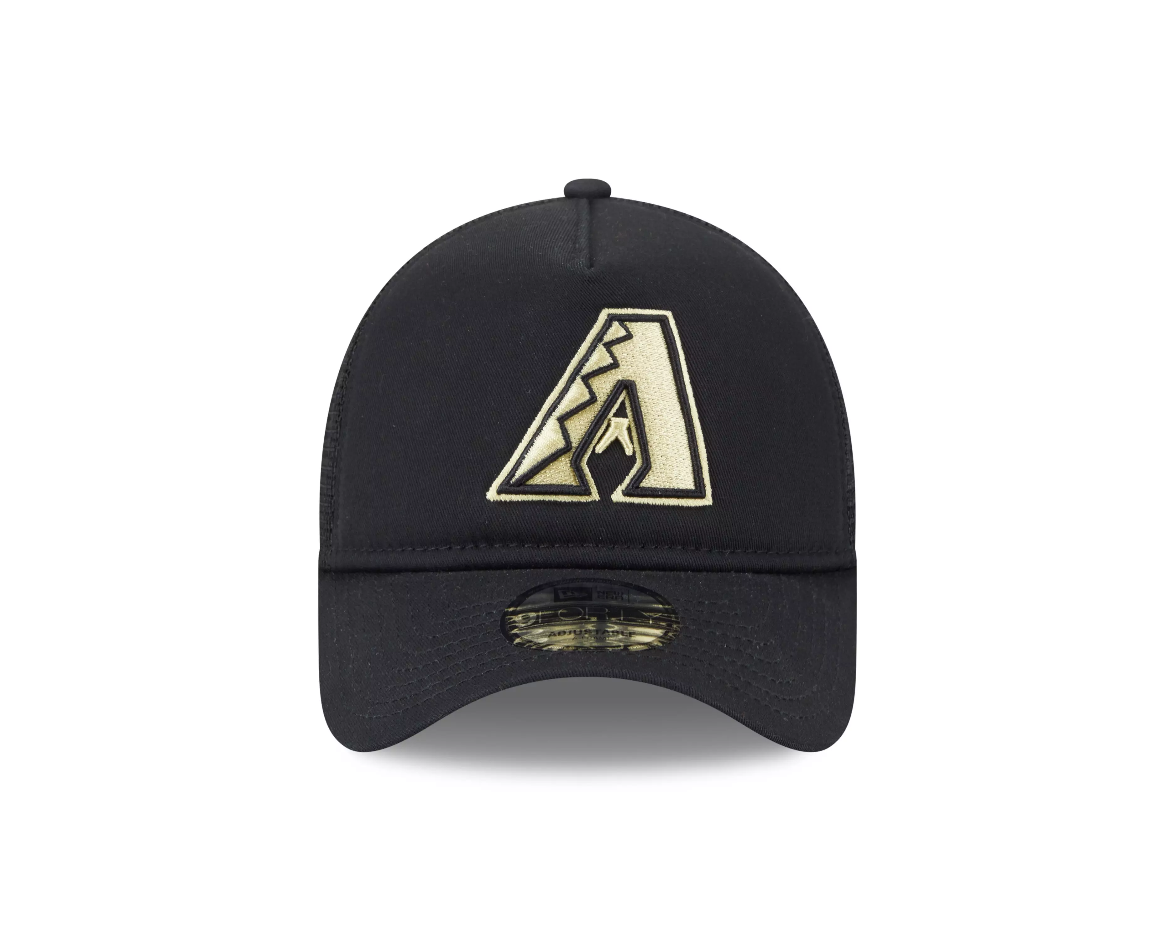 New Era Arizona Diamondbacks 9FORTY Trucker Snapback Hat-Black/Cream - BLACK