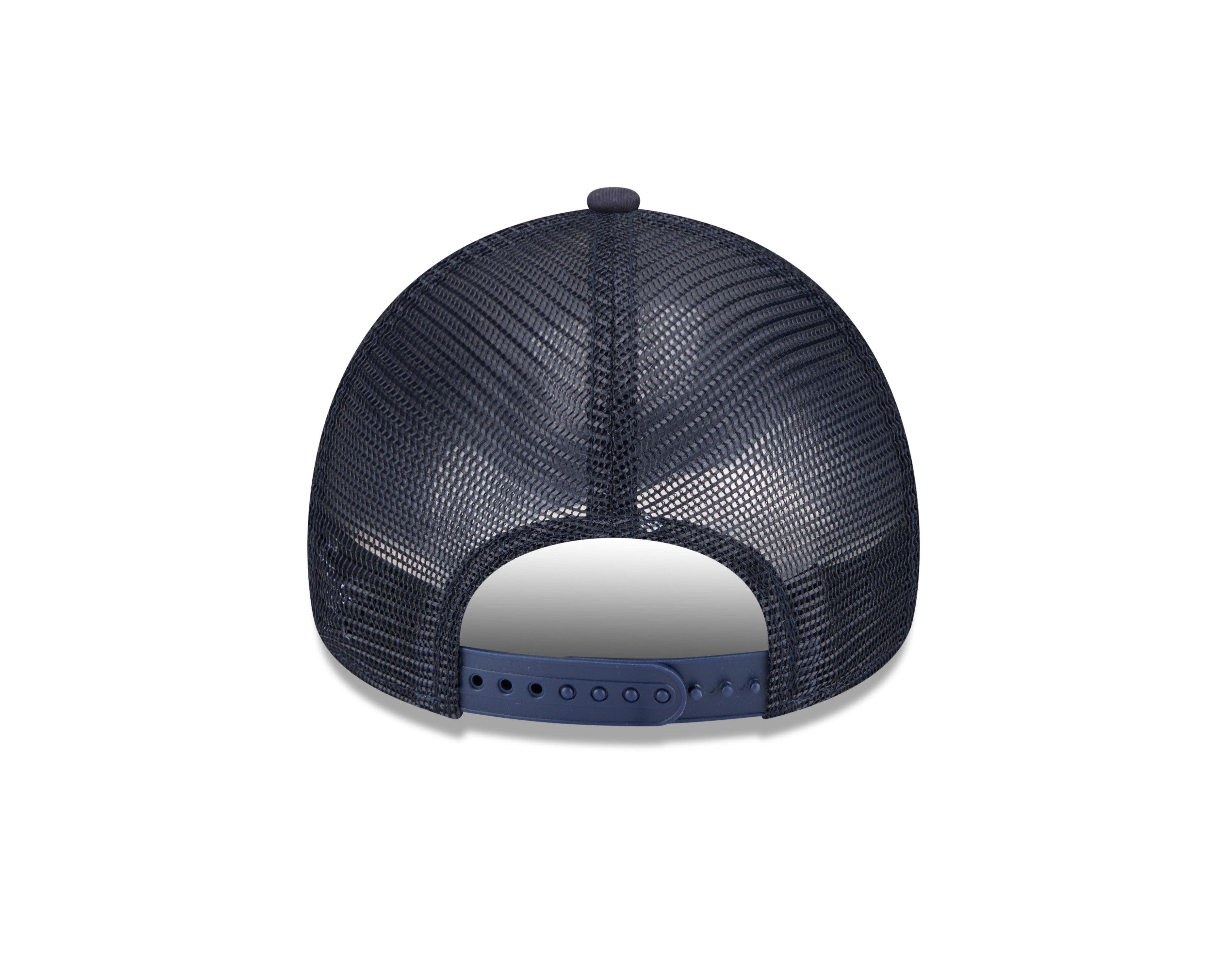 New Era Atlanta Braves 9FORTY Trucker Snapback Hat - Blue/Red - BLUE Thumbnail View 3