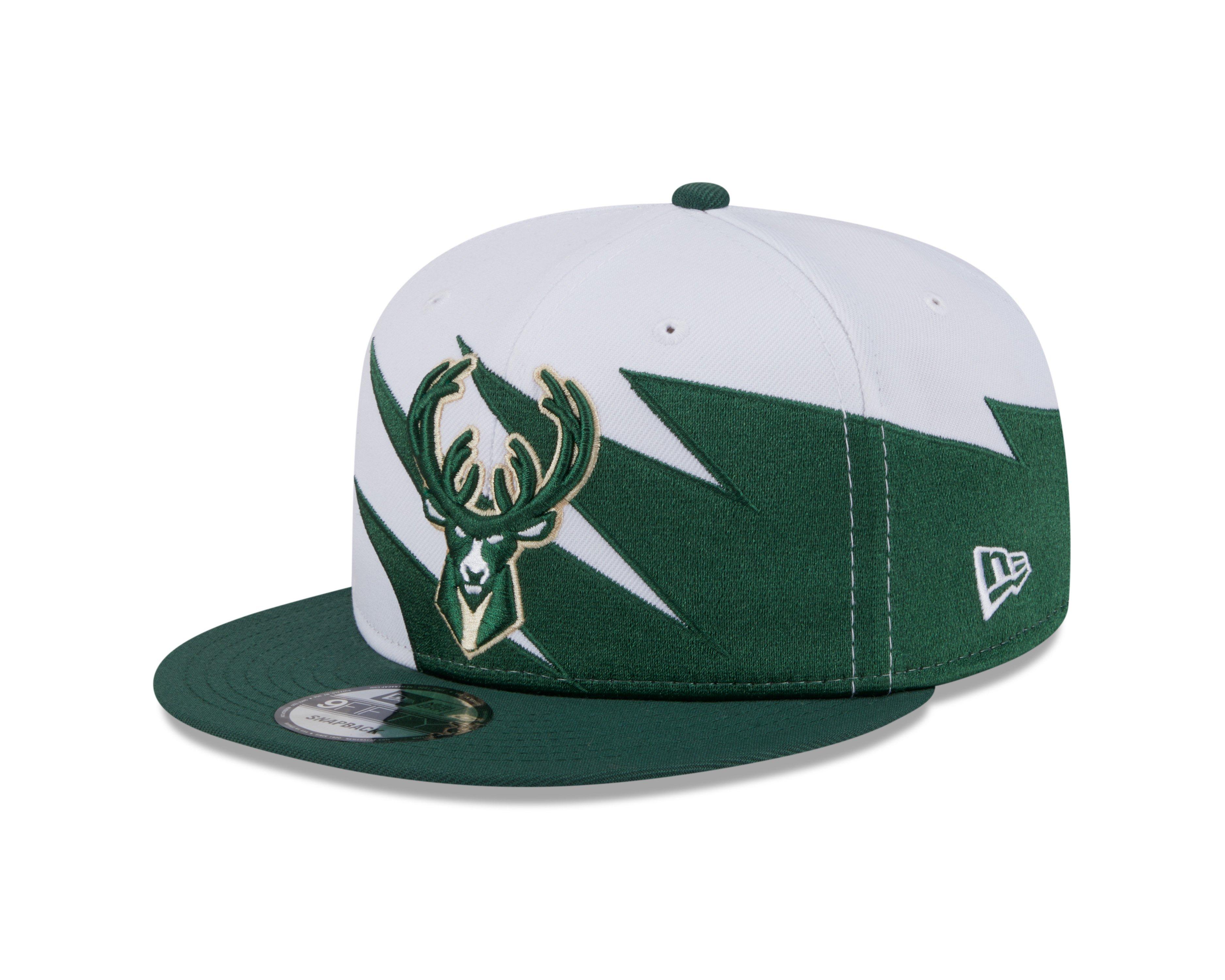 New Era Milwaukee Bucks 9FIFTY Jagged Snapback Hat-Green - GREEN Thumbnail View 1