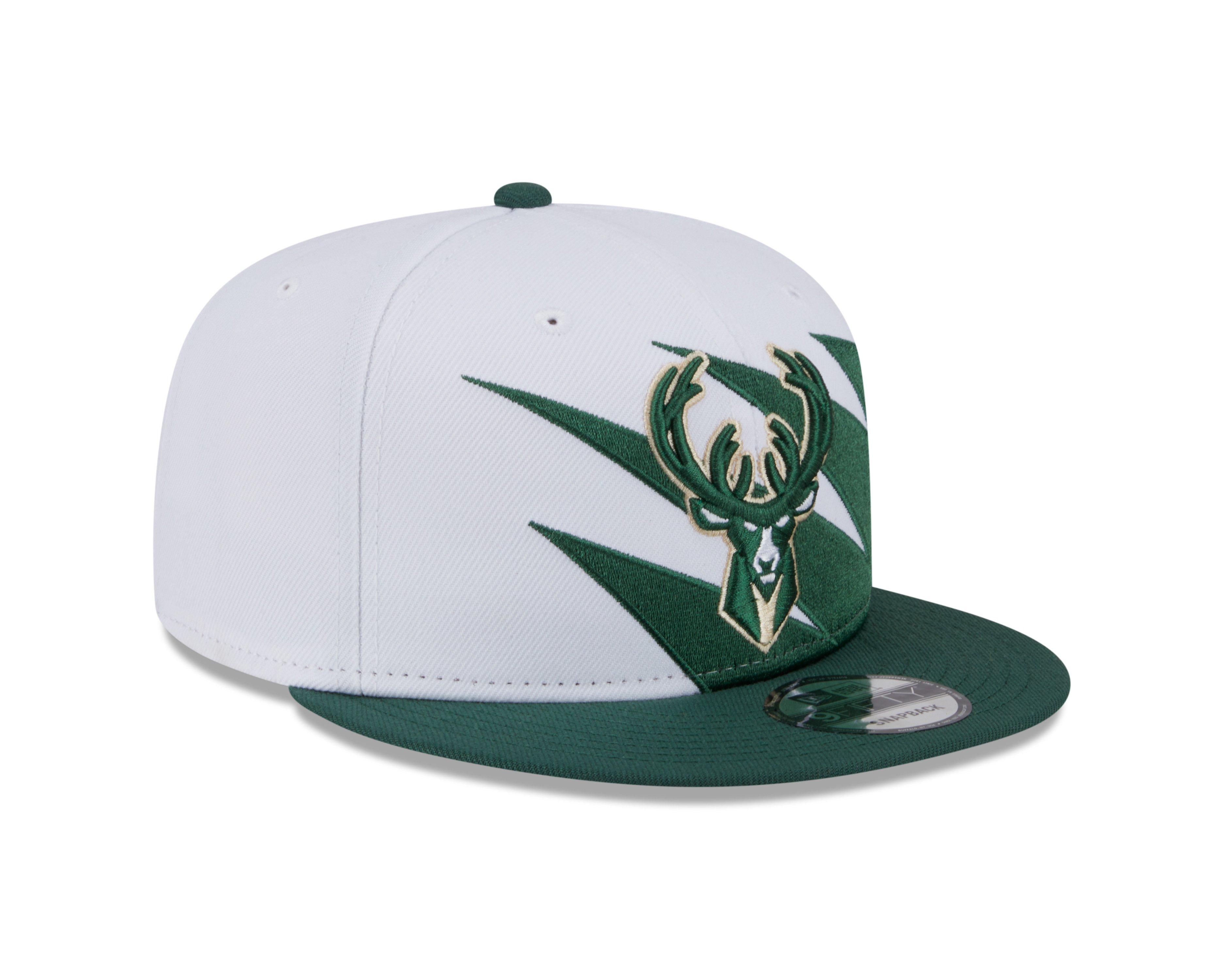 New Era Milwaukee Bucks 9FIFTY Jagged Snapback Hat-Green - GREEN Thumbnail View 2