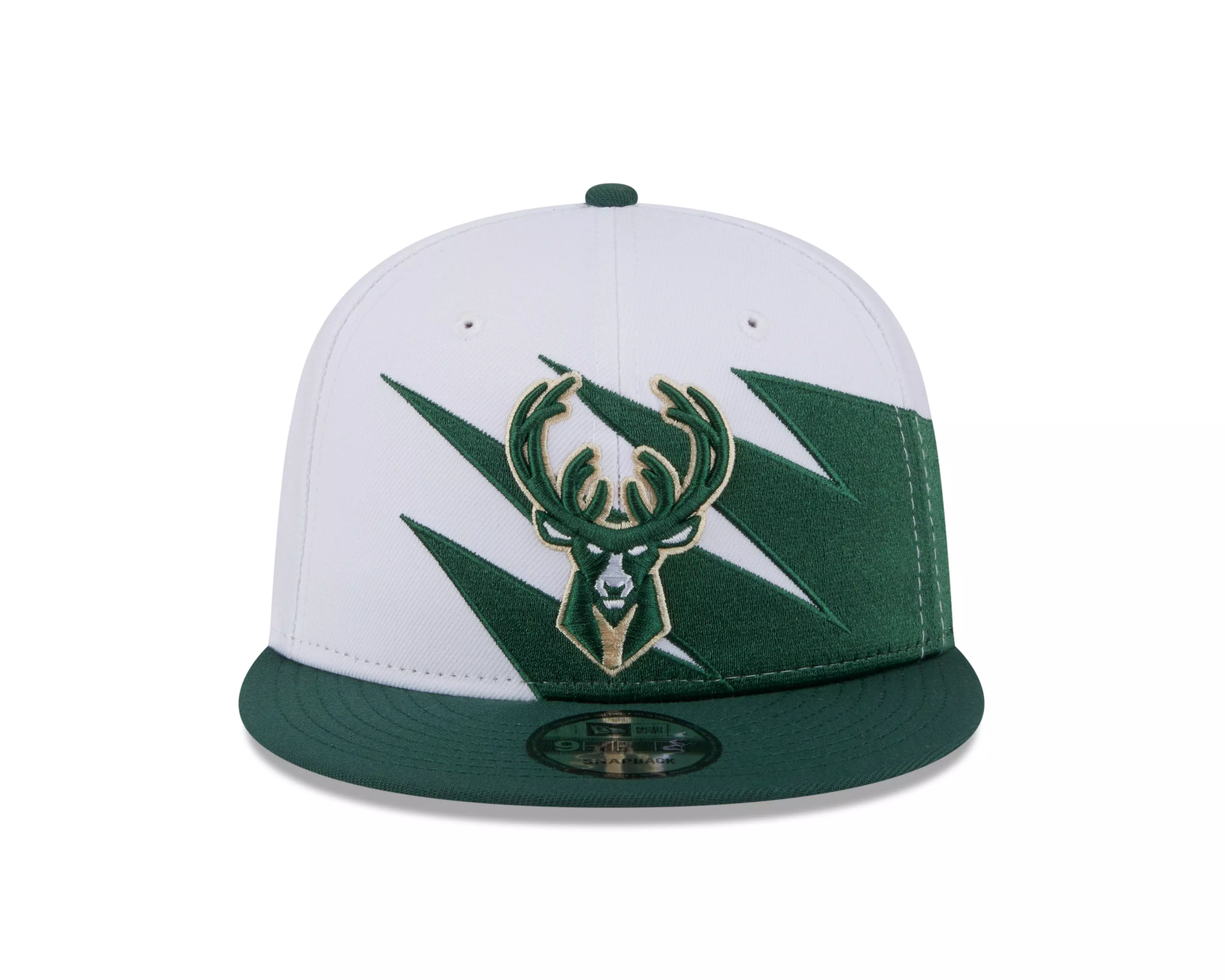 New Era Milwaukee Bucks 9FIFTY Jagged Snapback Hat-Green - GREEN