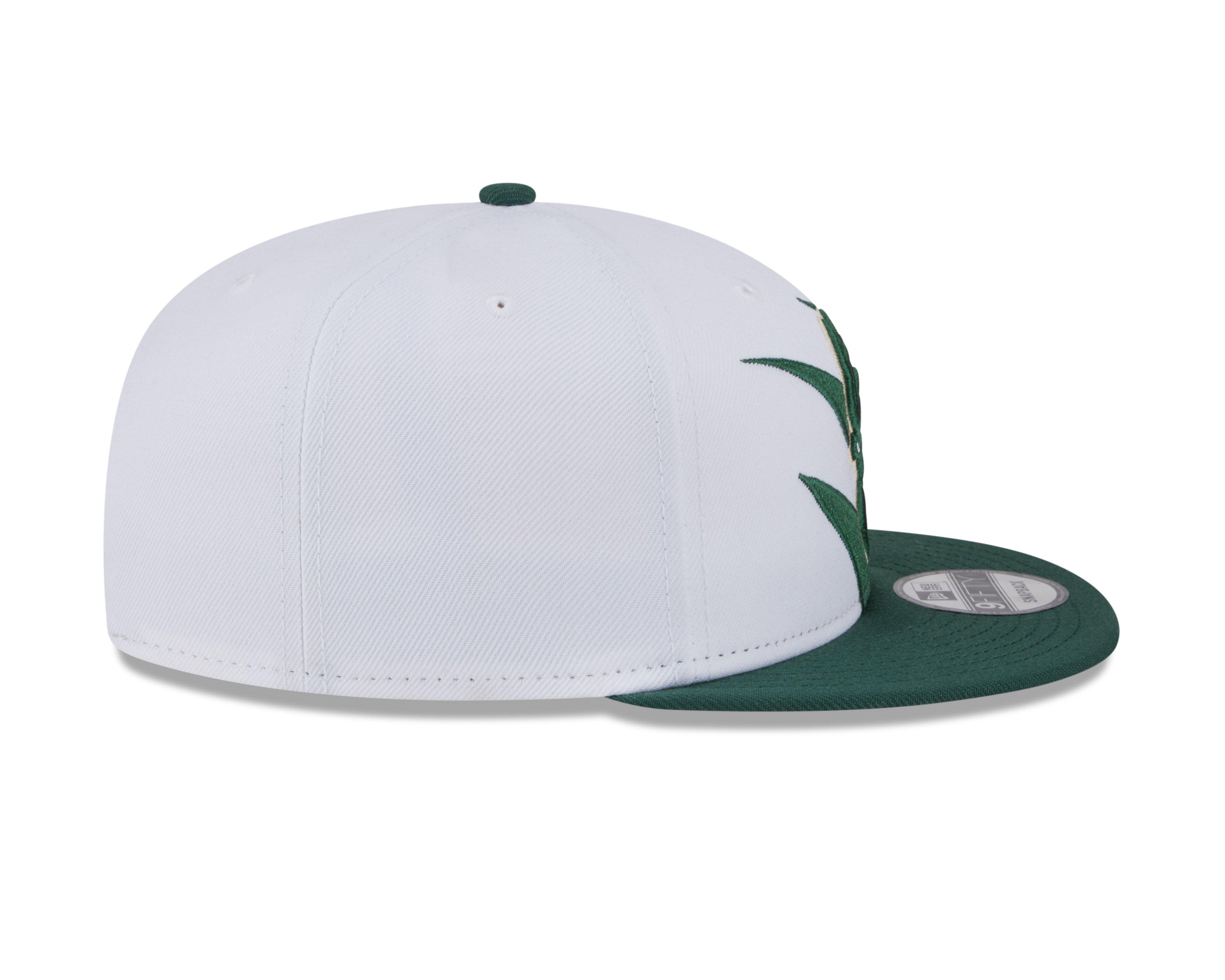 New Era Milwaukee Bucks 9FIFTY Jagged Snapback Hat-Green - GREEN Thumbnail View 6