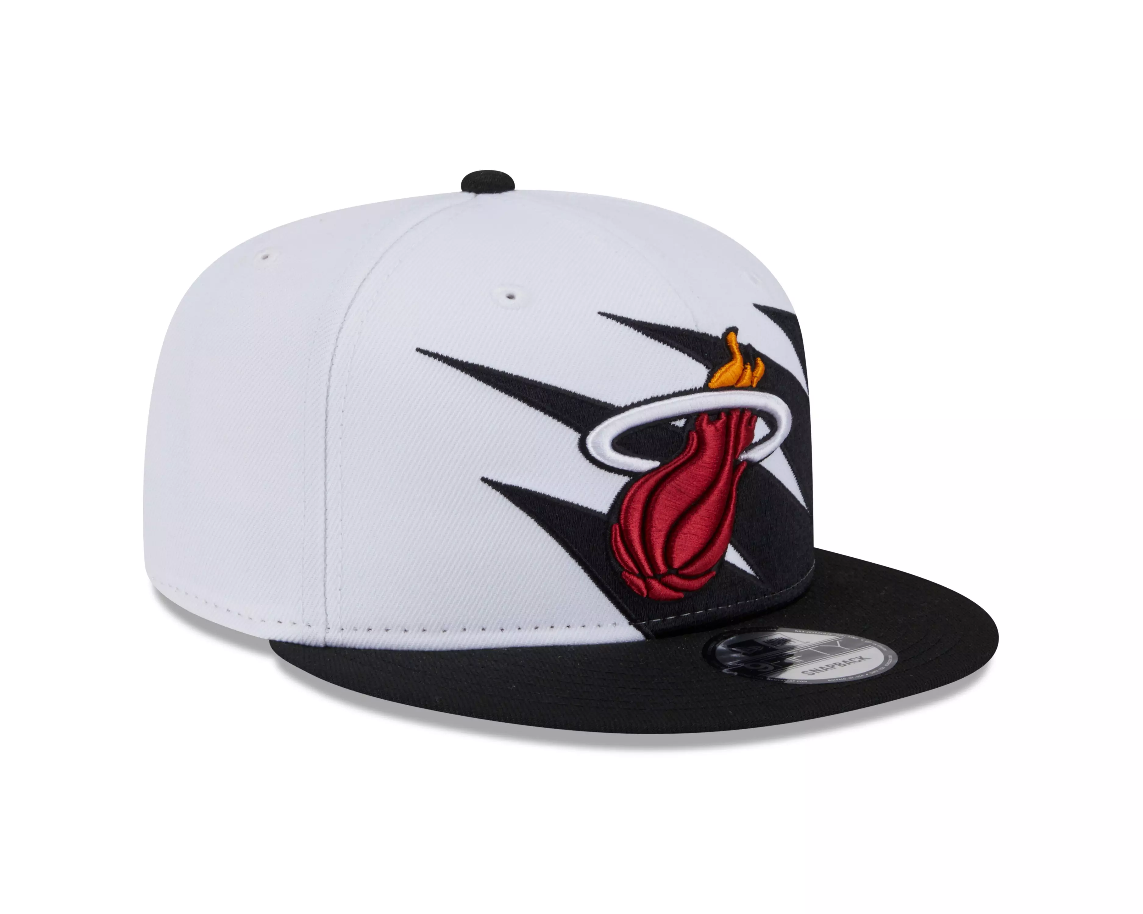 New Era Miami Heat 9FIFTY Jagged Snapback Hat-Black - BLACK