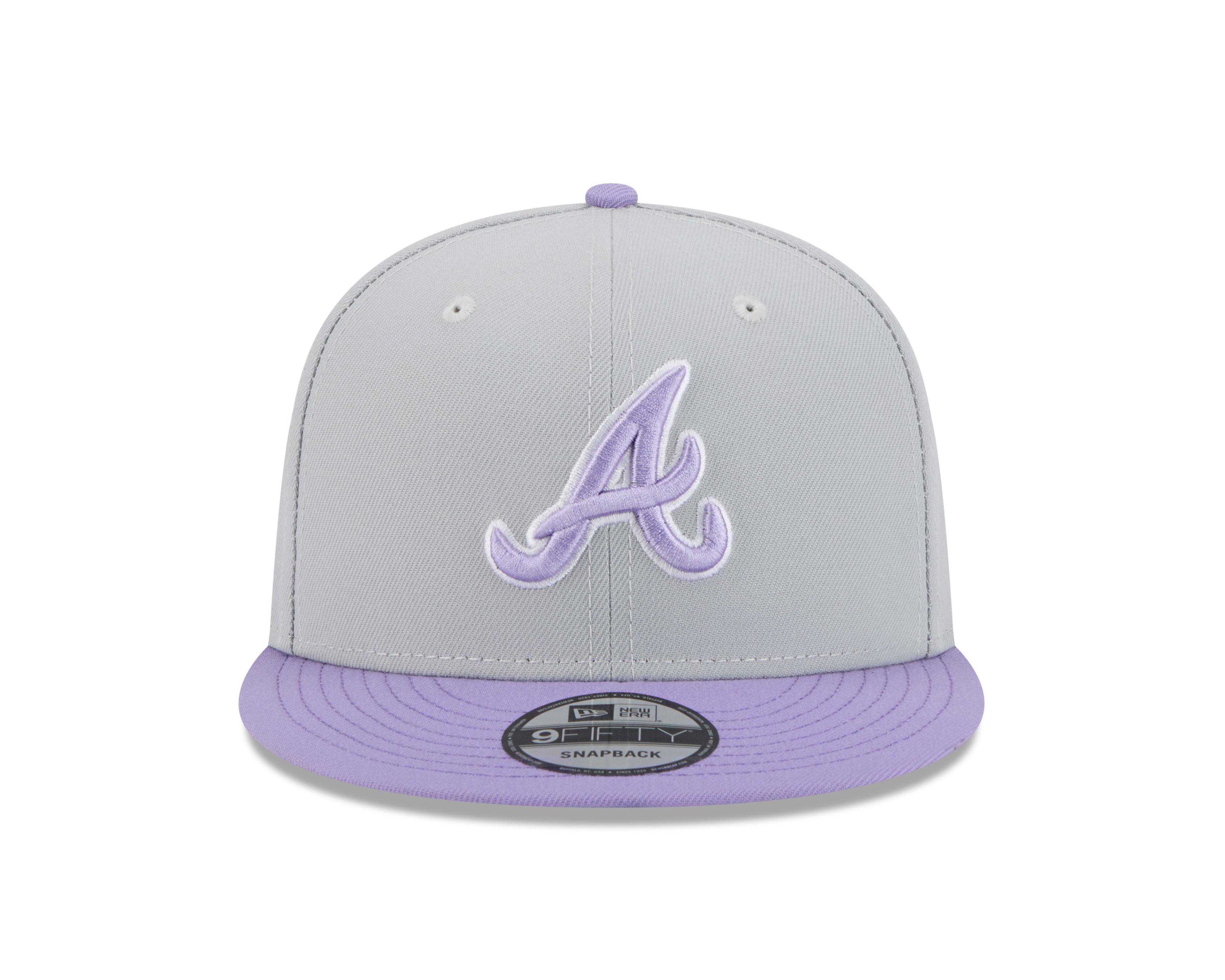 New Era Atlanta Braves 9FIFTY 2-Tone Snapback Hat-Grey/Purple