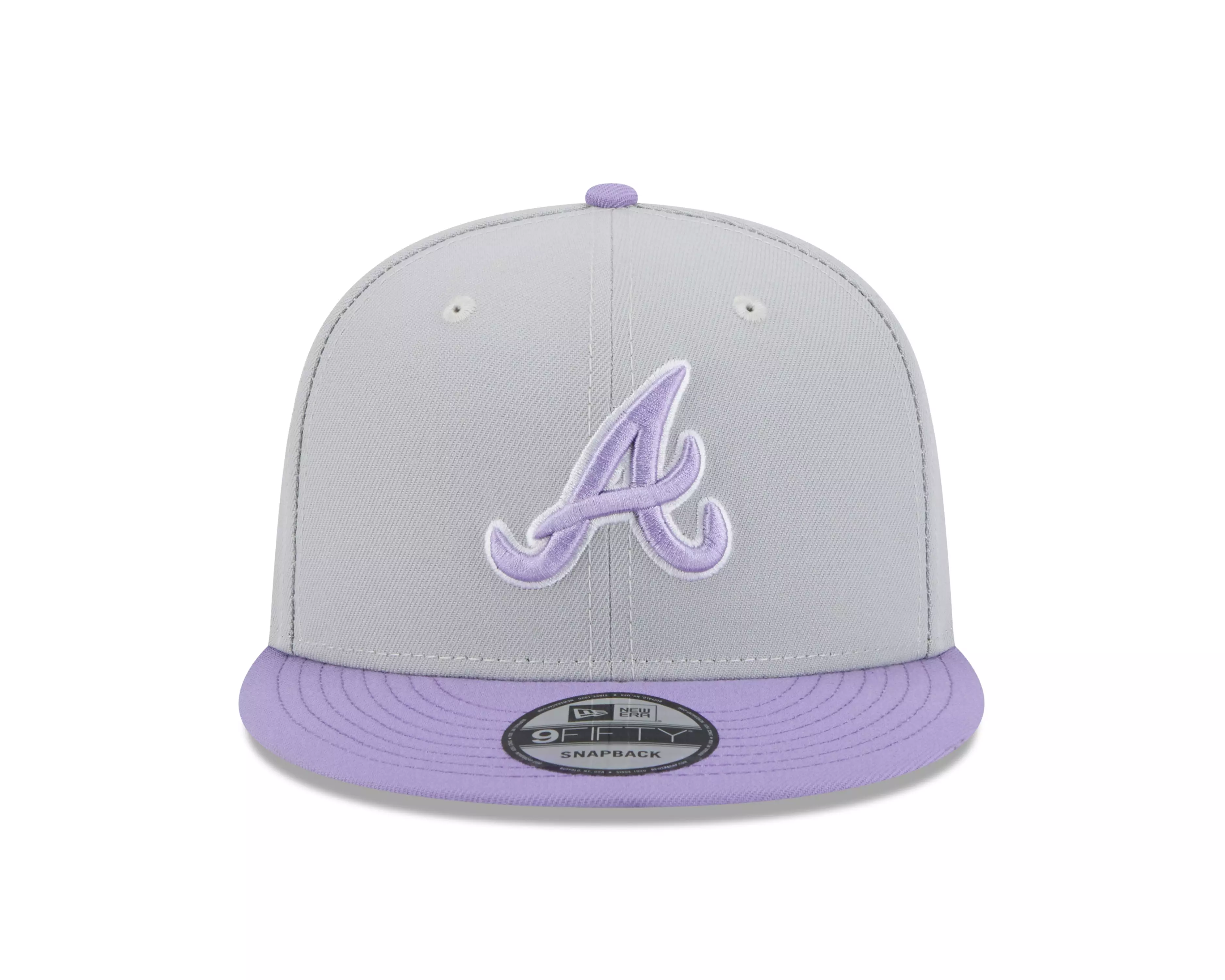 New Era Atlanta Braves 9FIFTY 2-Tone Snapback Hat-Grey/Purple - PURPLE