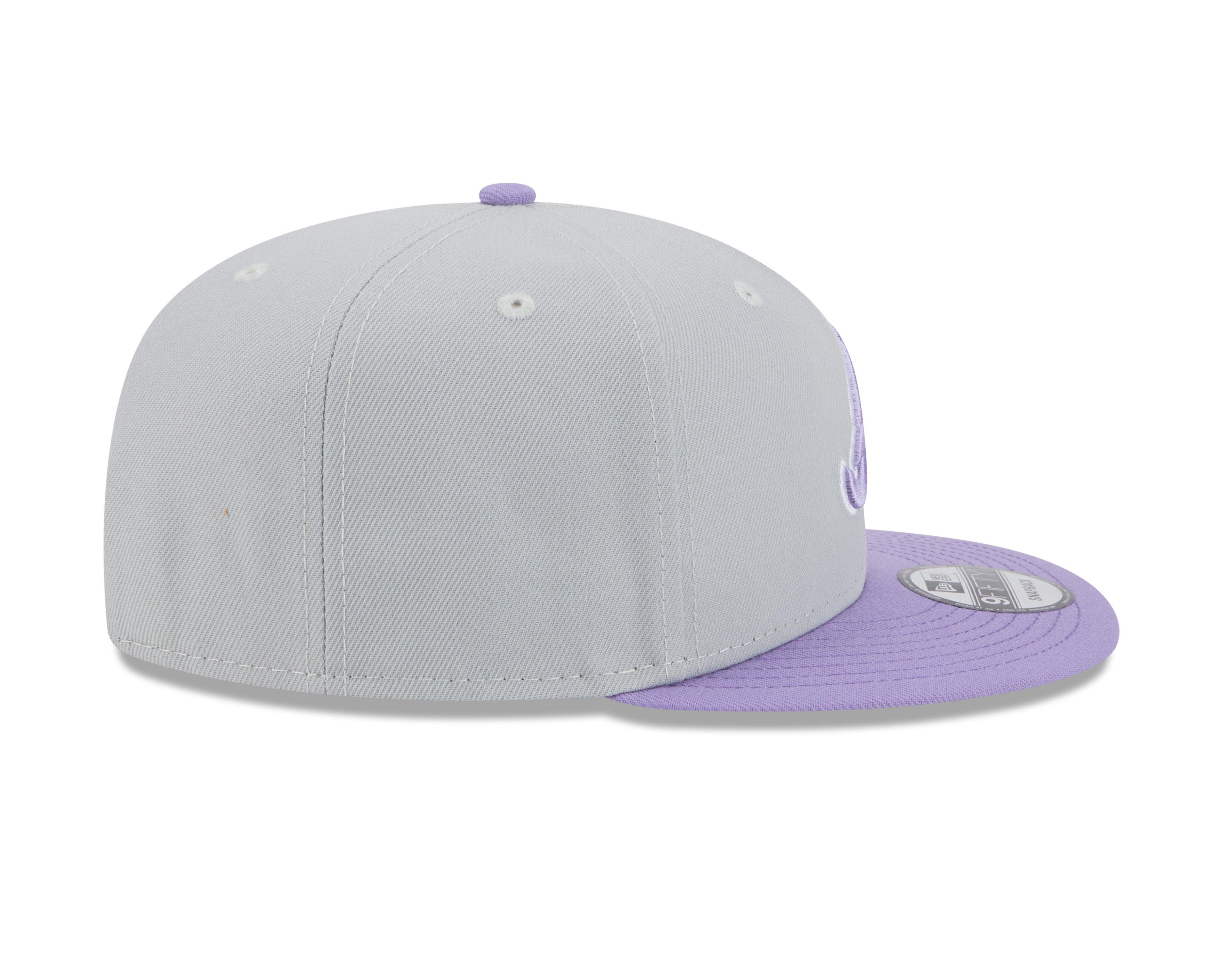 New Era Atlanta Braves 9FIFTY 2-Tone Snapback Hat-Grey/Purple