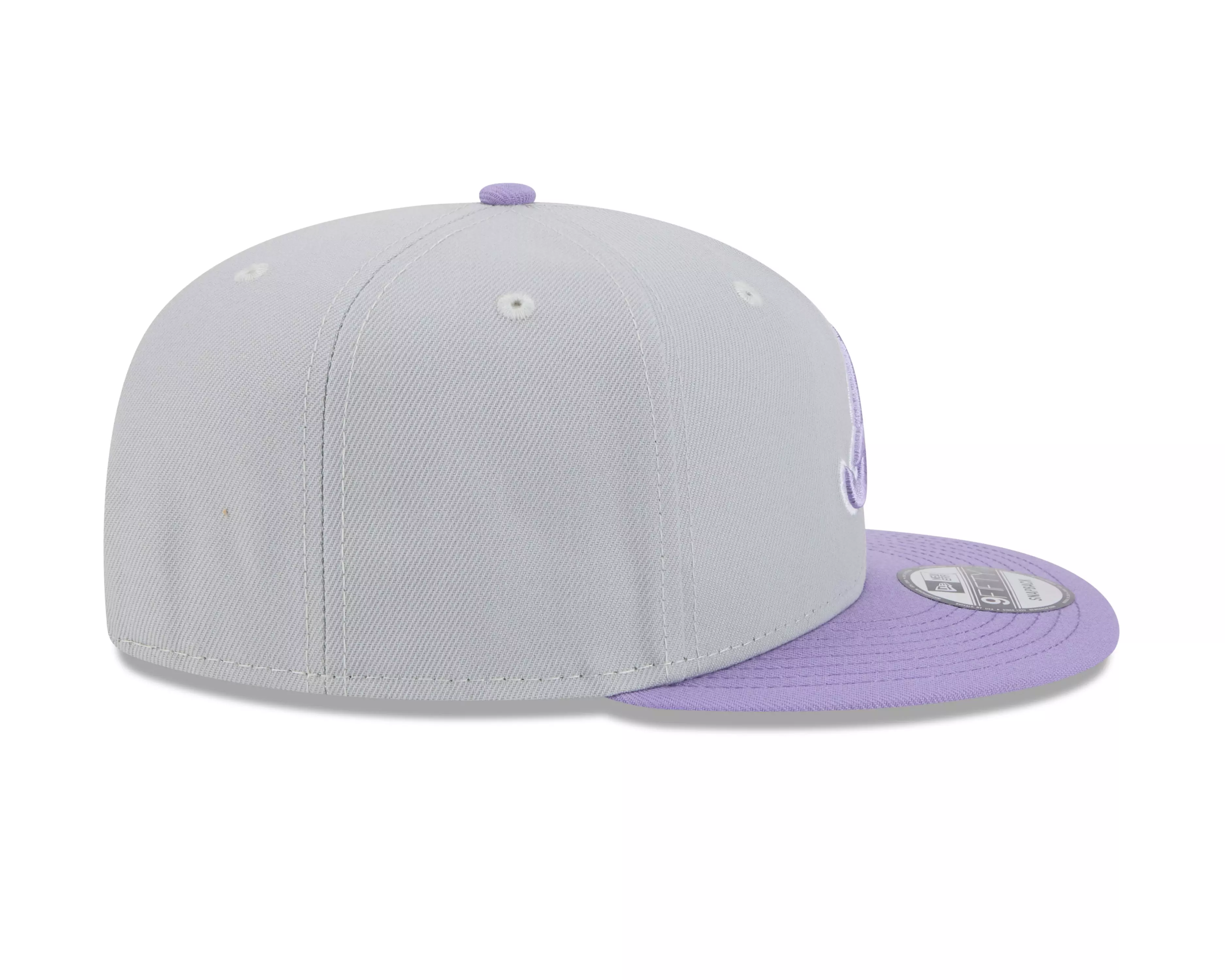 New Era Atlanta Braves 9FIFTY 2-Tone Snapback Hat-Grey/Purple - PURPLE